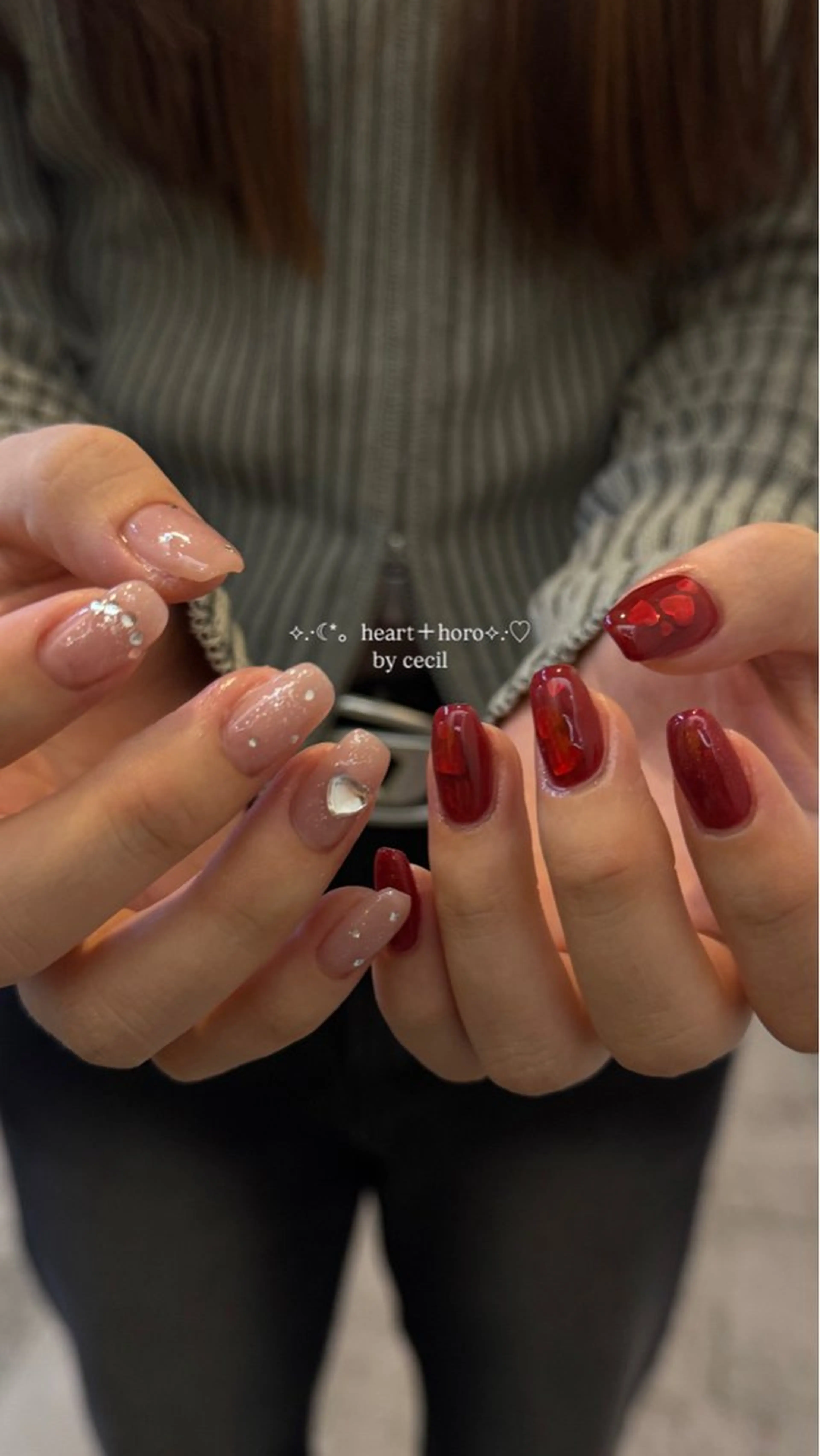 ネイル フレンチネイル 韓国ネイル マグネットネイル メンズネイル ニュアンスネイル ハンドネイル GRANDE大須 Cecil💜のネイルデザイン