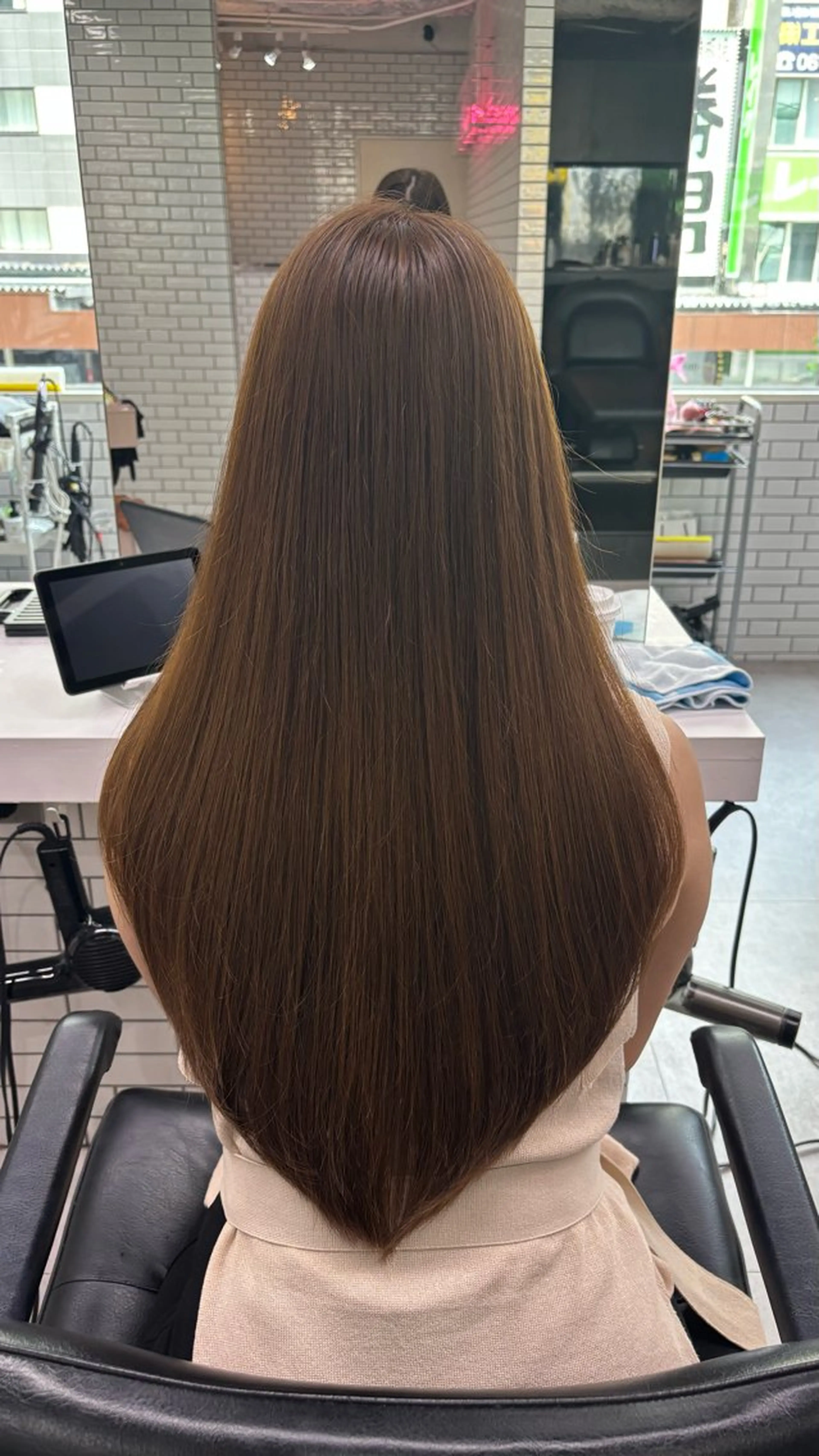 ロング カラー ベージュカラー ヘーゼル レイヤーカット カット ヘアカラー トリートメント 韓国/透明感カラー /Rurikaのヘアスタイル