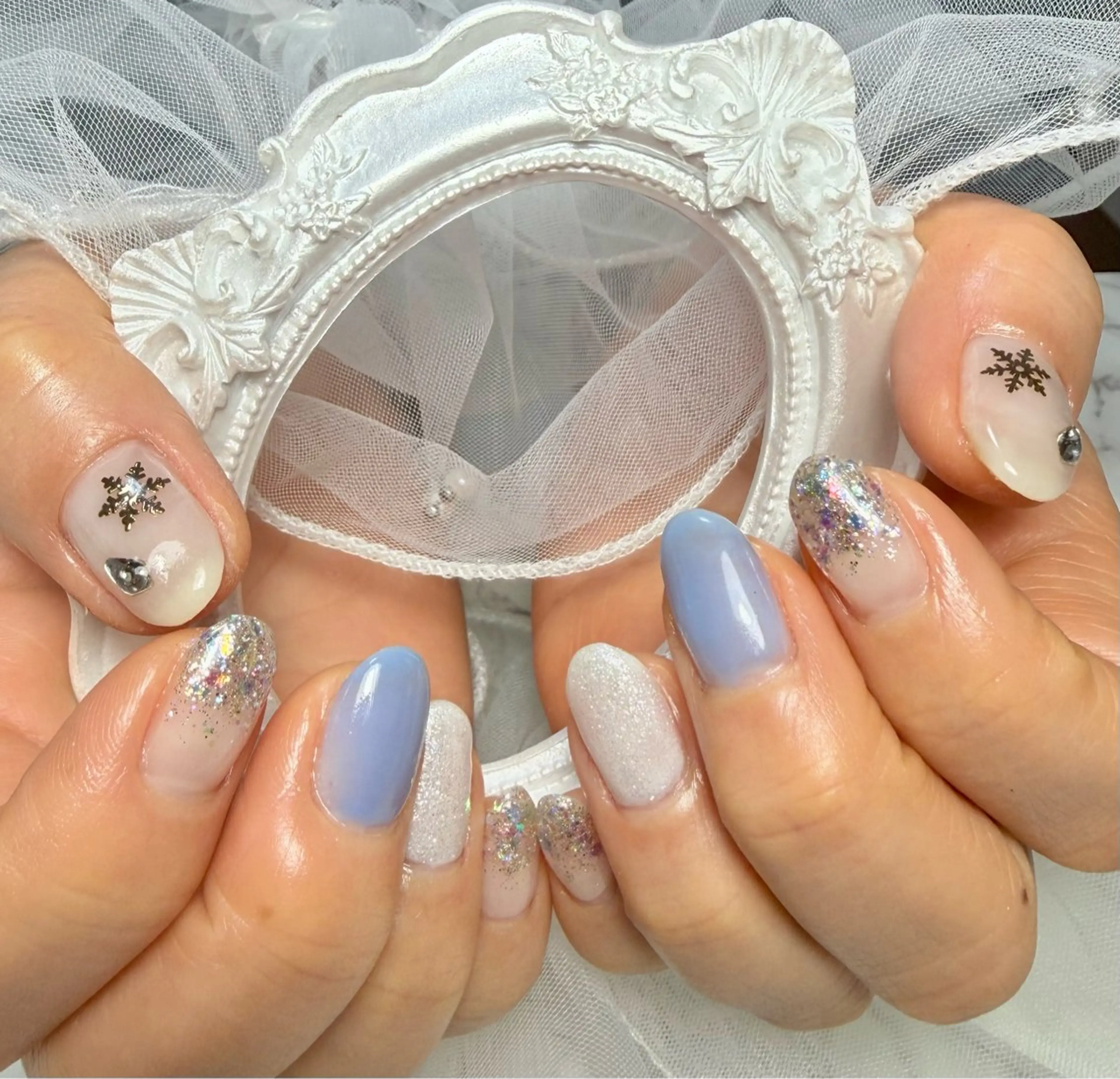 ネイル アニマル柄 アートネイル チークネイル フラッシュネイル フラッシュマグ M.N_ nailのネイルデザイン