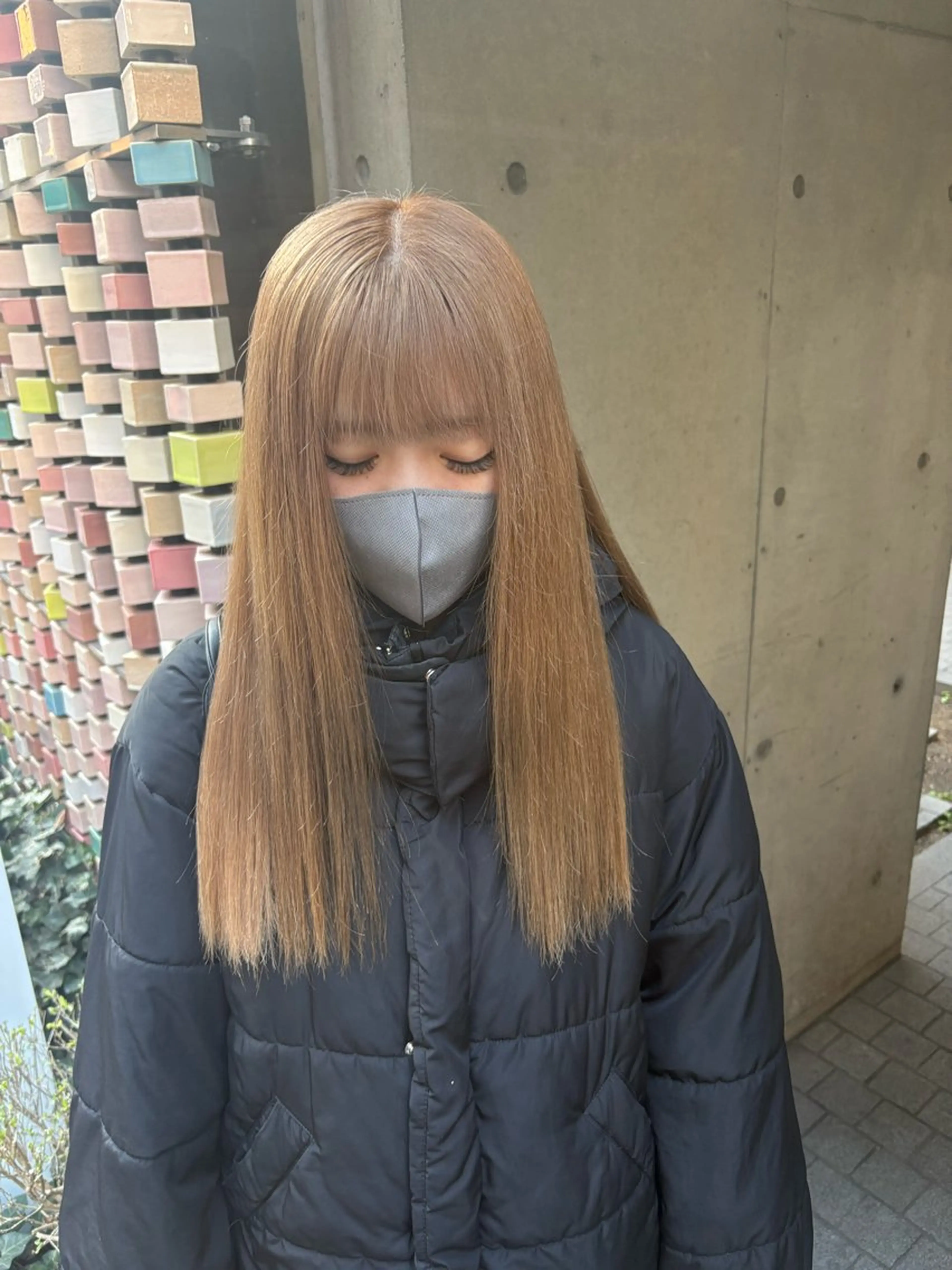 ロング ｢韓国風カラー ｣サナのヘアスタイル