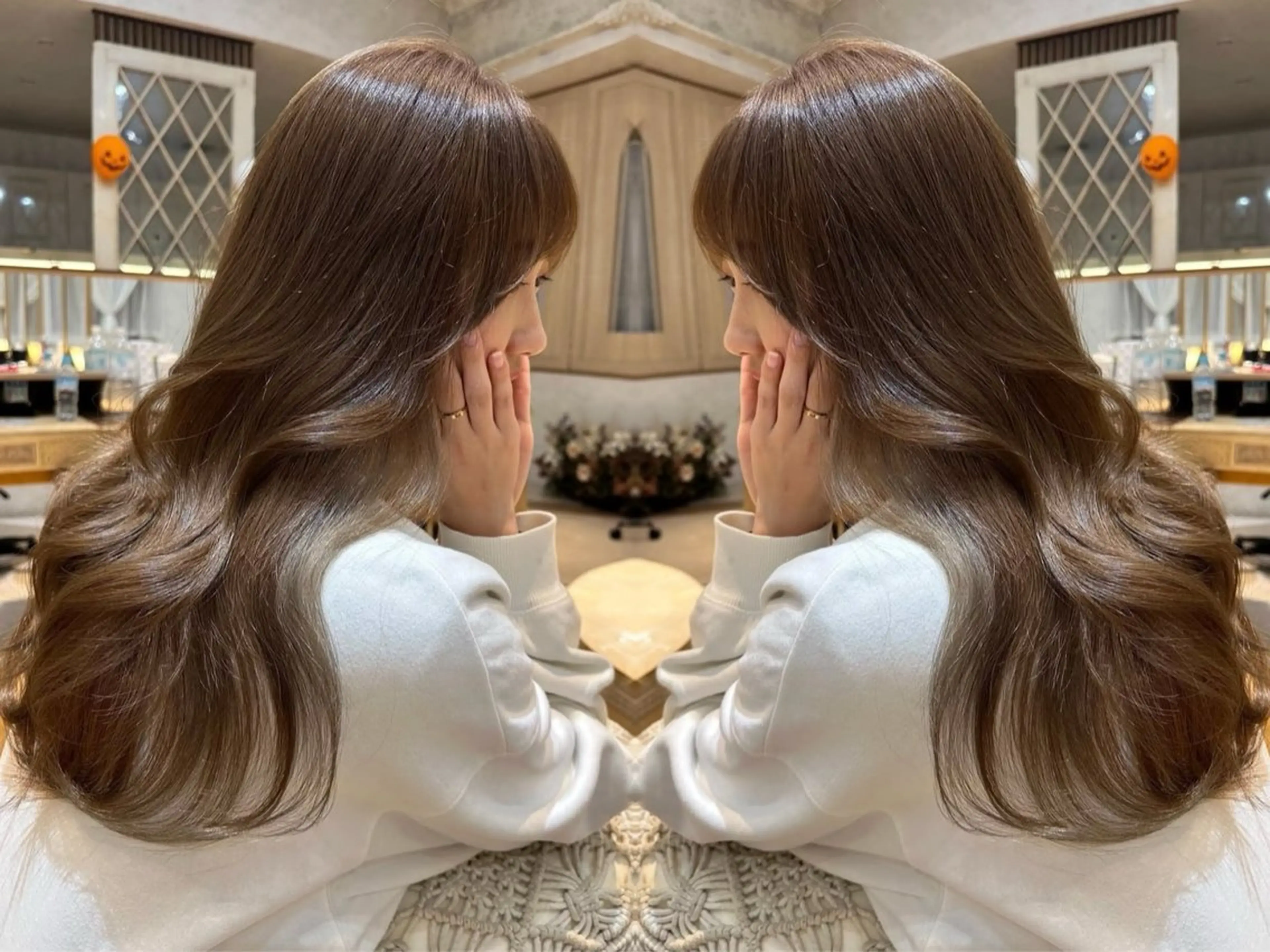 ロング カラー ヘアカラー トリートメント ハイトーン×透明感 たけるのヘアスタイル