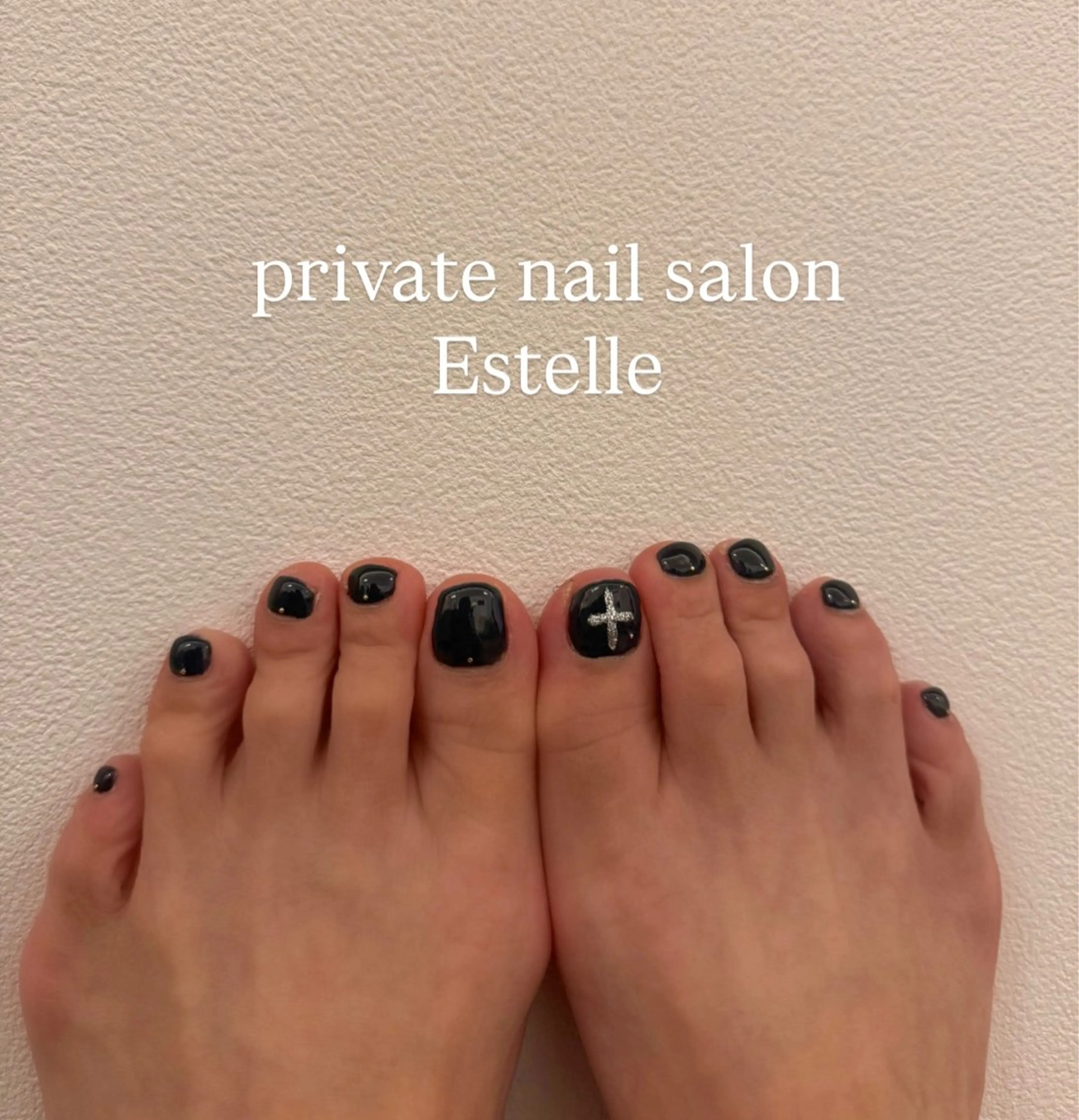 ネイル フットネイル ネイビー フットネイル nail salon Estelleのネイルデザイン