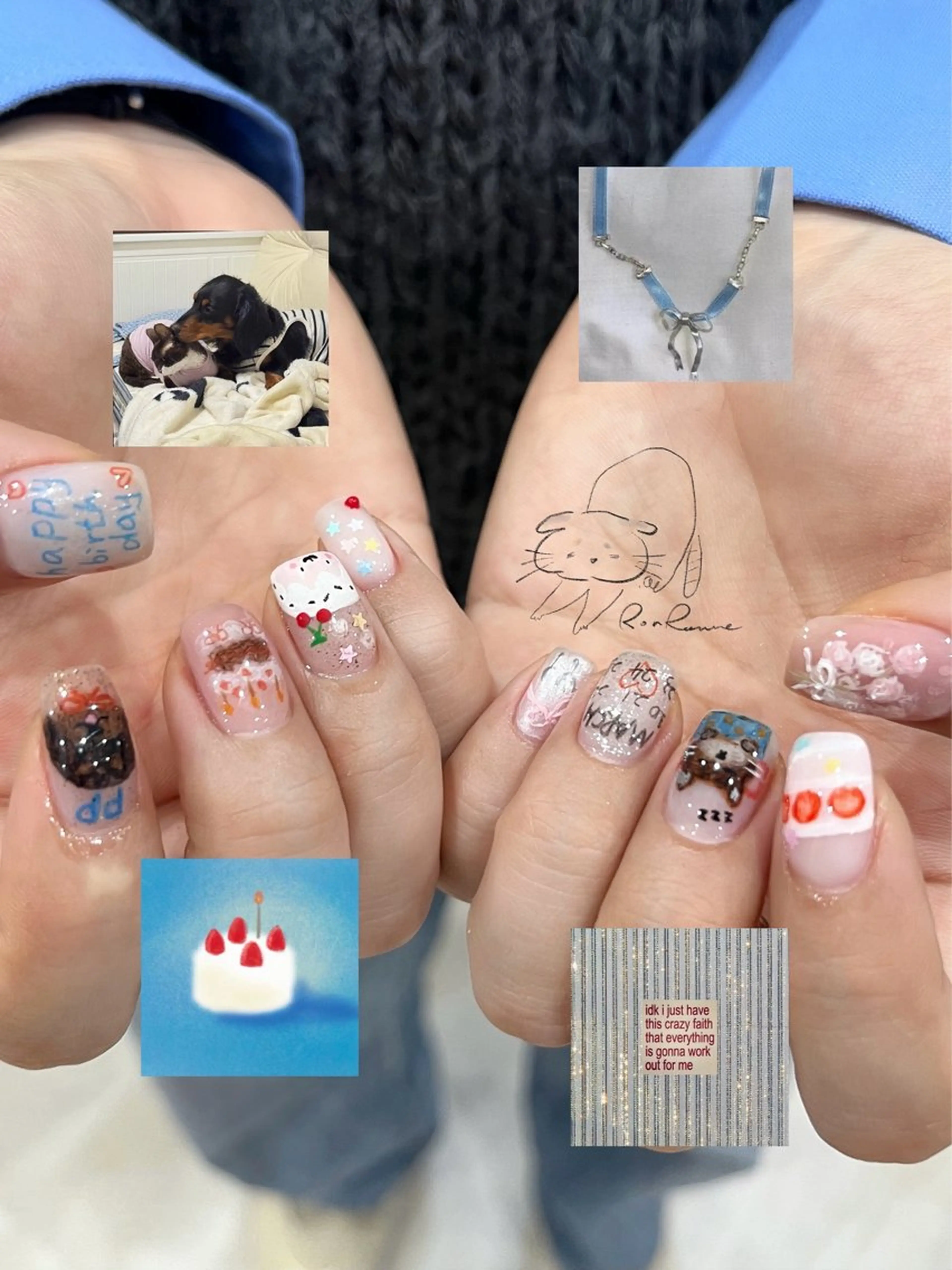 ネイル オーロラネイル 長さ出し フレンチネイル ジェルネイル ミラーネイル ハンドネイル Cho Artネイル所属・ronronne .のネイルデザイン