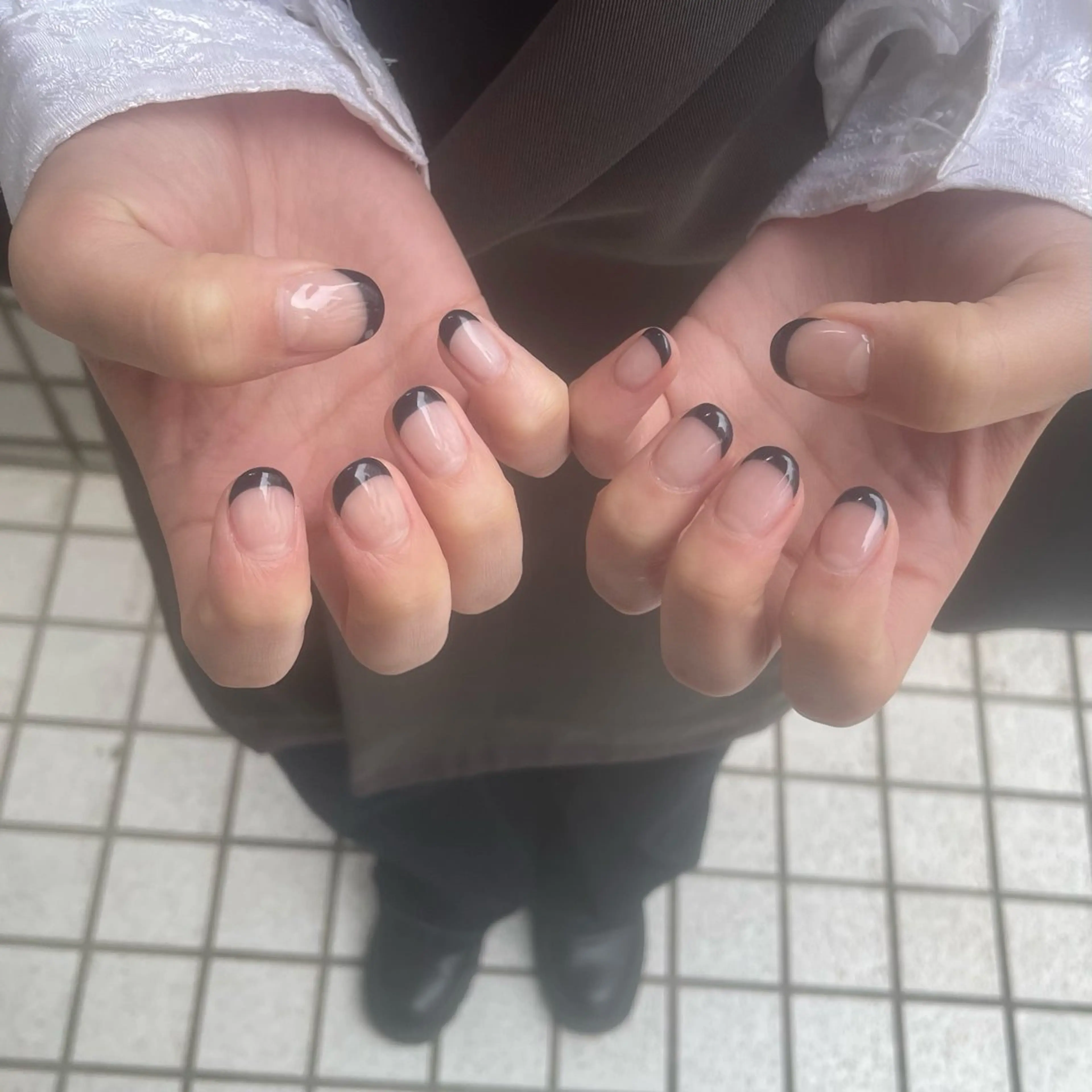 ネイル フレンチネイル ネイビー Ranmiii 新宿店所属・nagi .のネイルデザイン