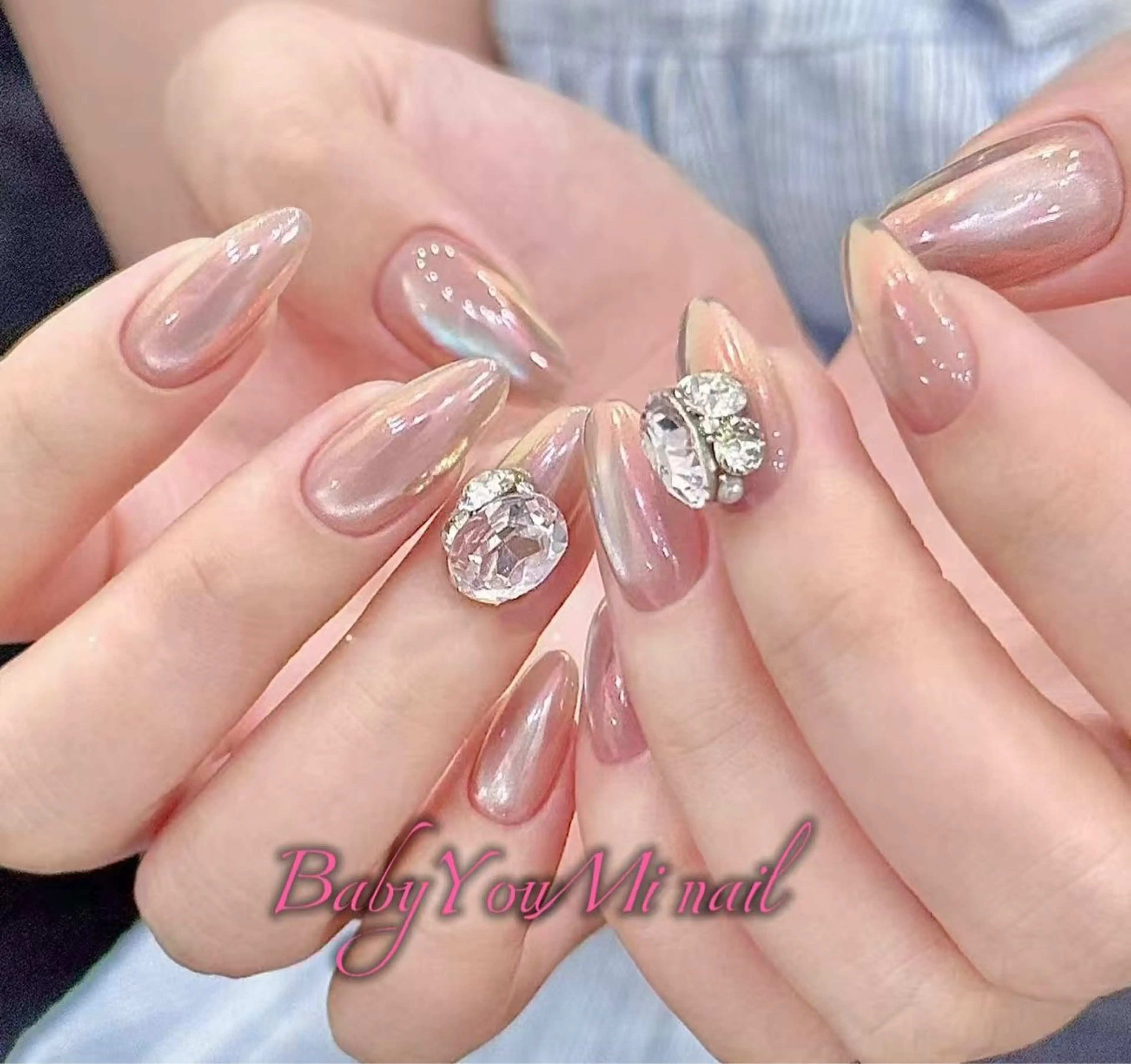 ネイル オーロラネイル フラワーネイル フットネイル フレンチネイル ジェルネイル ハンドネイル BabyYouMi ねねのネイルデザイン