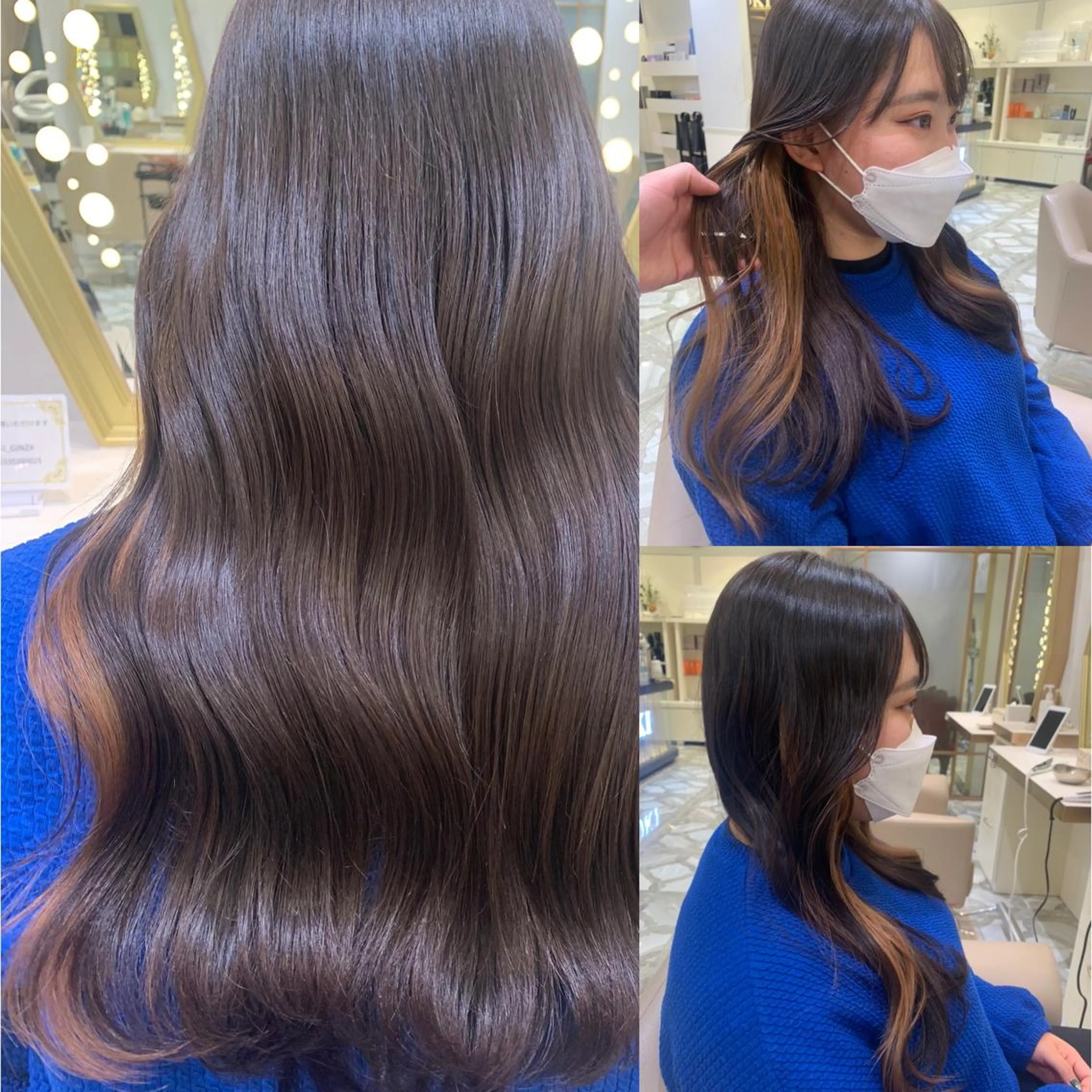 セミロング カラー パーマ ヘアアレンジ メンズ キッズ ネイル マツエク・マツパ アイブロウ 《褒められる》 透明感カラー/小嶋のヘアスタイル