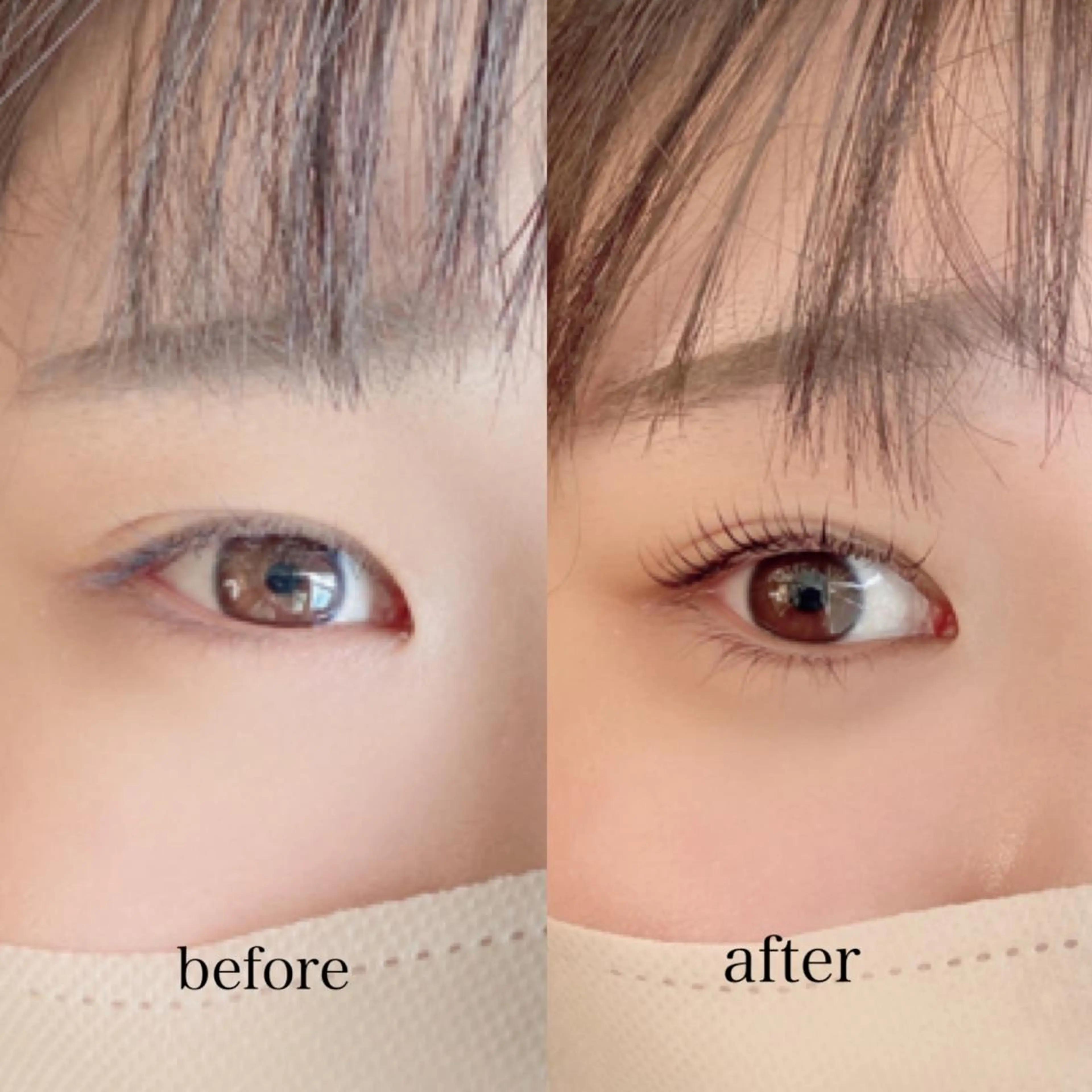 マツエク・マツパ カラーマツエク フラットラッシュ 韓国風マツエク パリジェンヌラッシュリフト まつげパーマ オーダーメイドまつげ ＆まゆげ.RIKAのマツエク・マツパデザイン