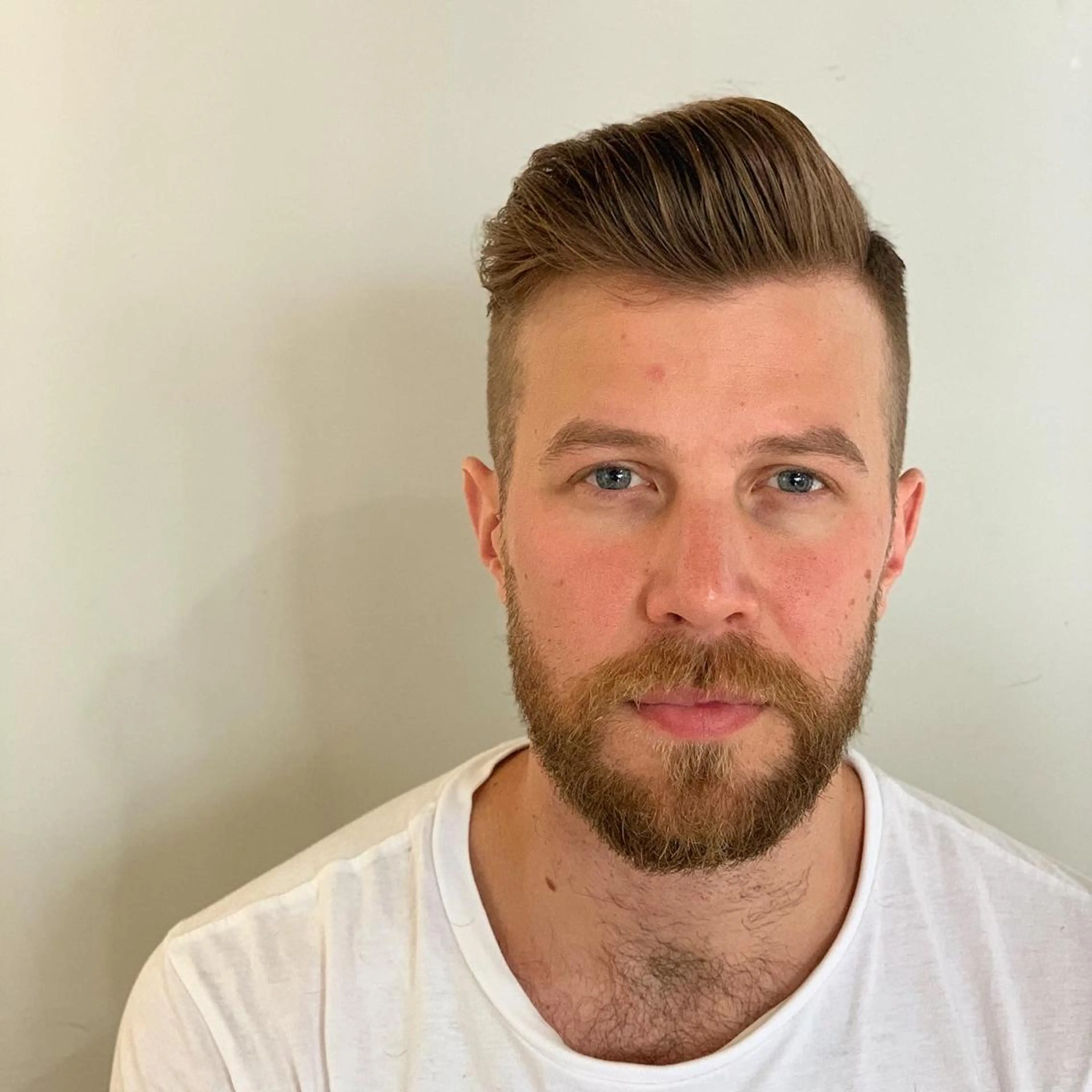 メンズ オールバック フェードカット 七三 スキンフェード ツーブロック カット Leverage所属・【店長】外国人風 メンズヘア尾上雄輝のヘアスタイル