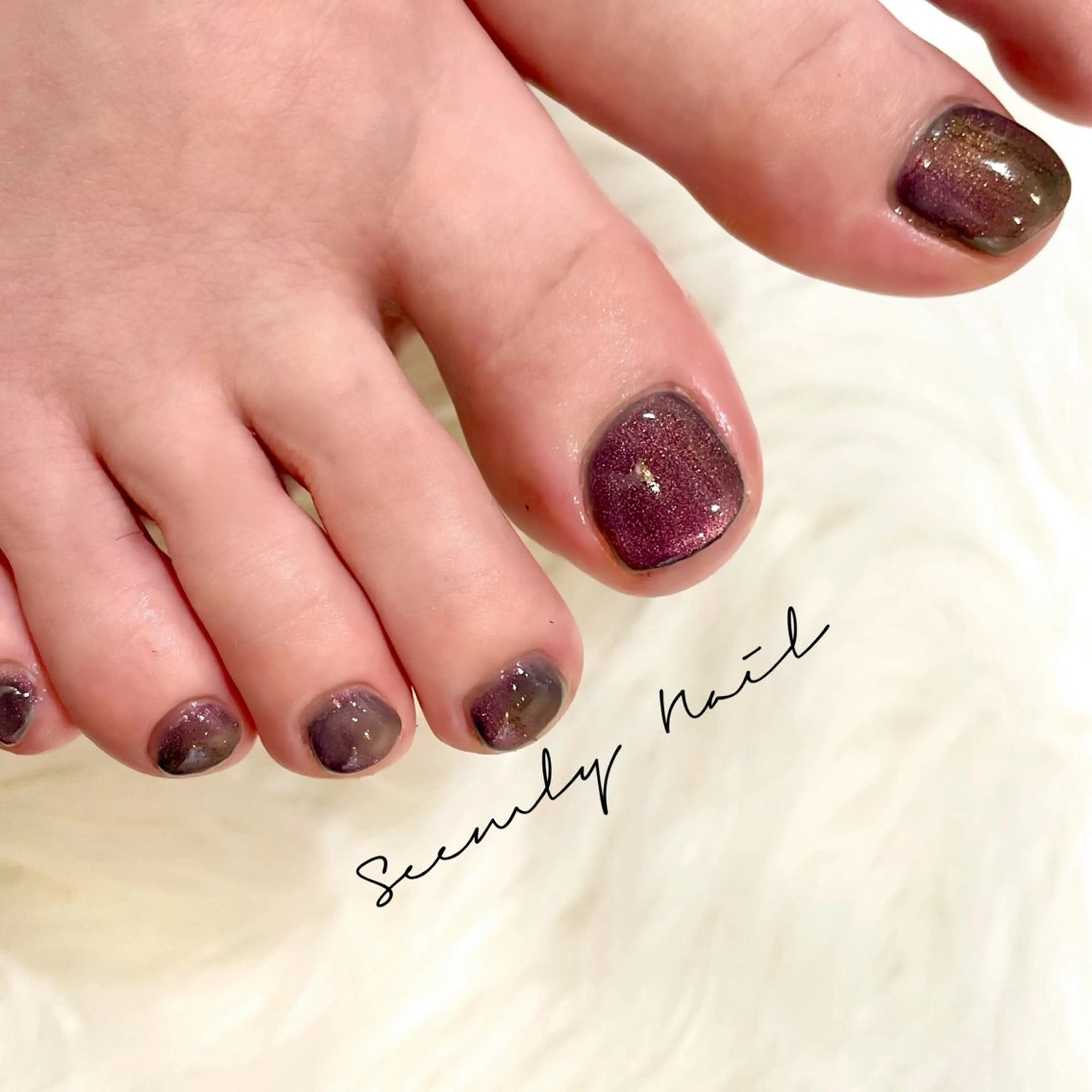 ネイル アートネイル フラッシュネイル フラッシュマグ フラワーネイル フットネイル Seemly 千田町店所属・フラワーパラジェル 🌸シームリーエミのネイルデザイン