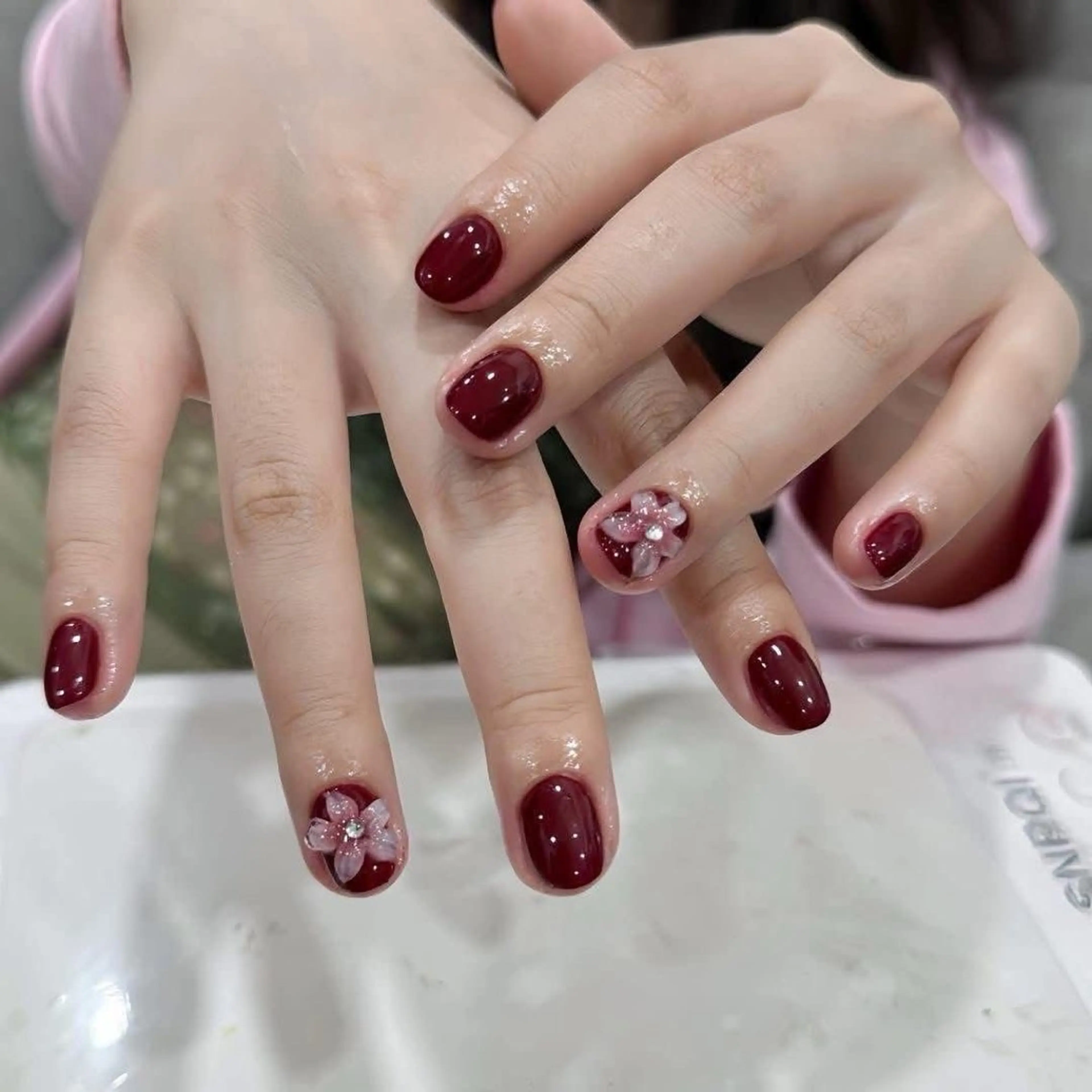 ネイル 韓国ネイル 持ち込み ニュアンスネイル ネイルチップ 冬ネイル RINN ANA.CHUOのネイルデザイン