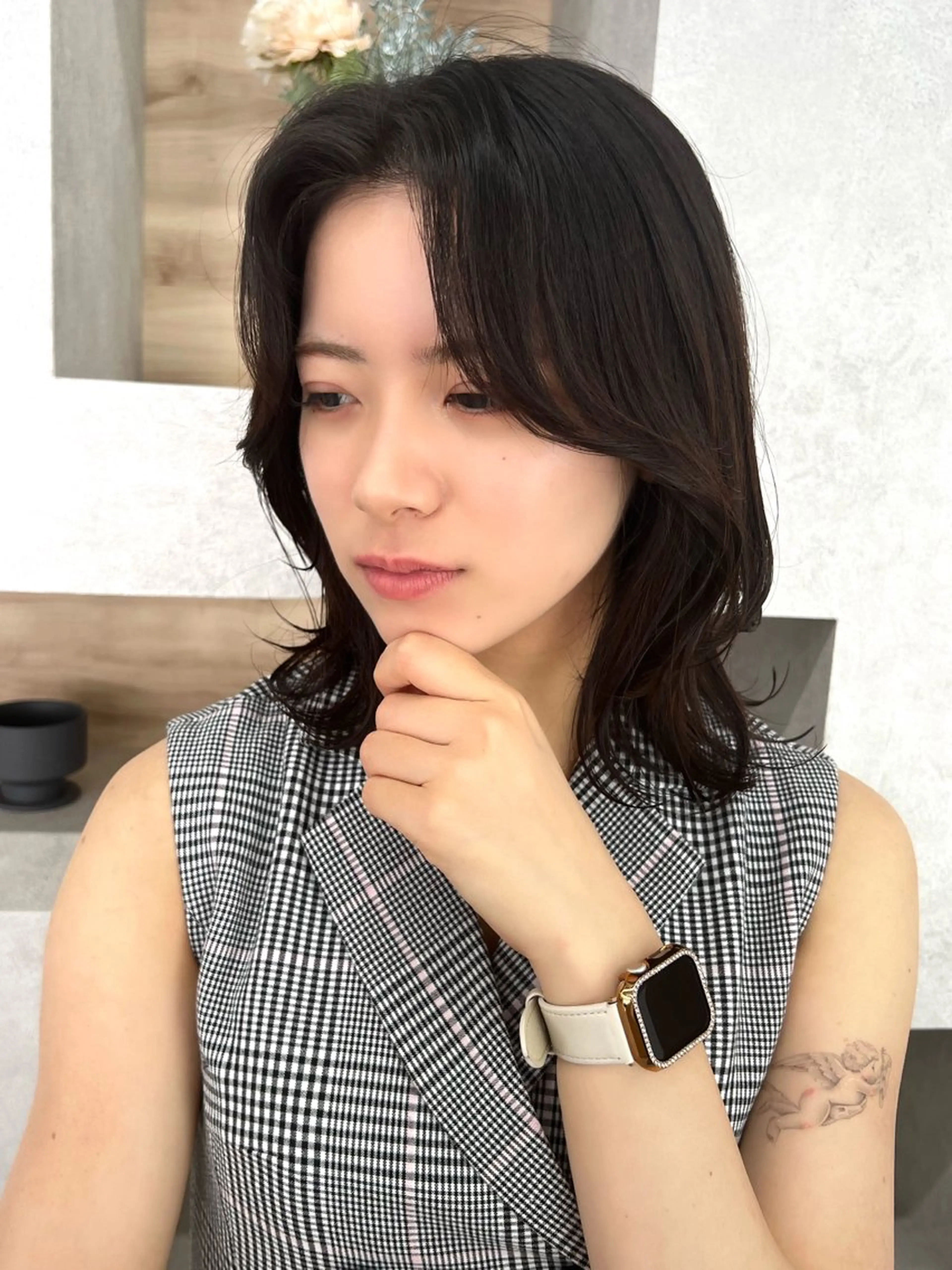 ミディアム くびれヘア 🫧ふじたまゆ🫧 レイヤーカット✂︎のヘアスタイル