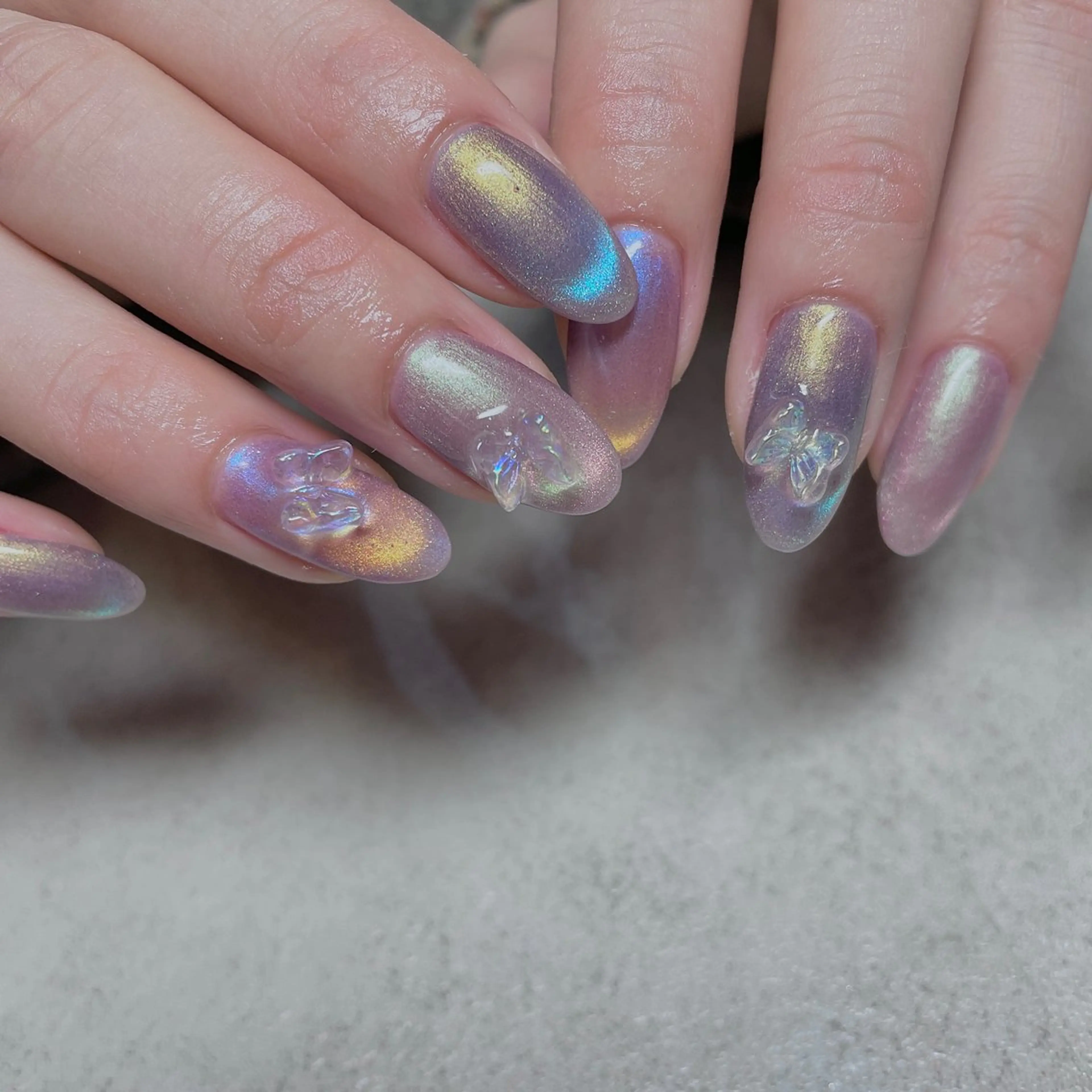 ネイル オーロラネイル キラキラネイル 韓国ネイル ラメ(グリッター) ロングネイル ハンドネイル acs.n所属・ネイル,耳つぼ 風間すみれのその他イメージ