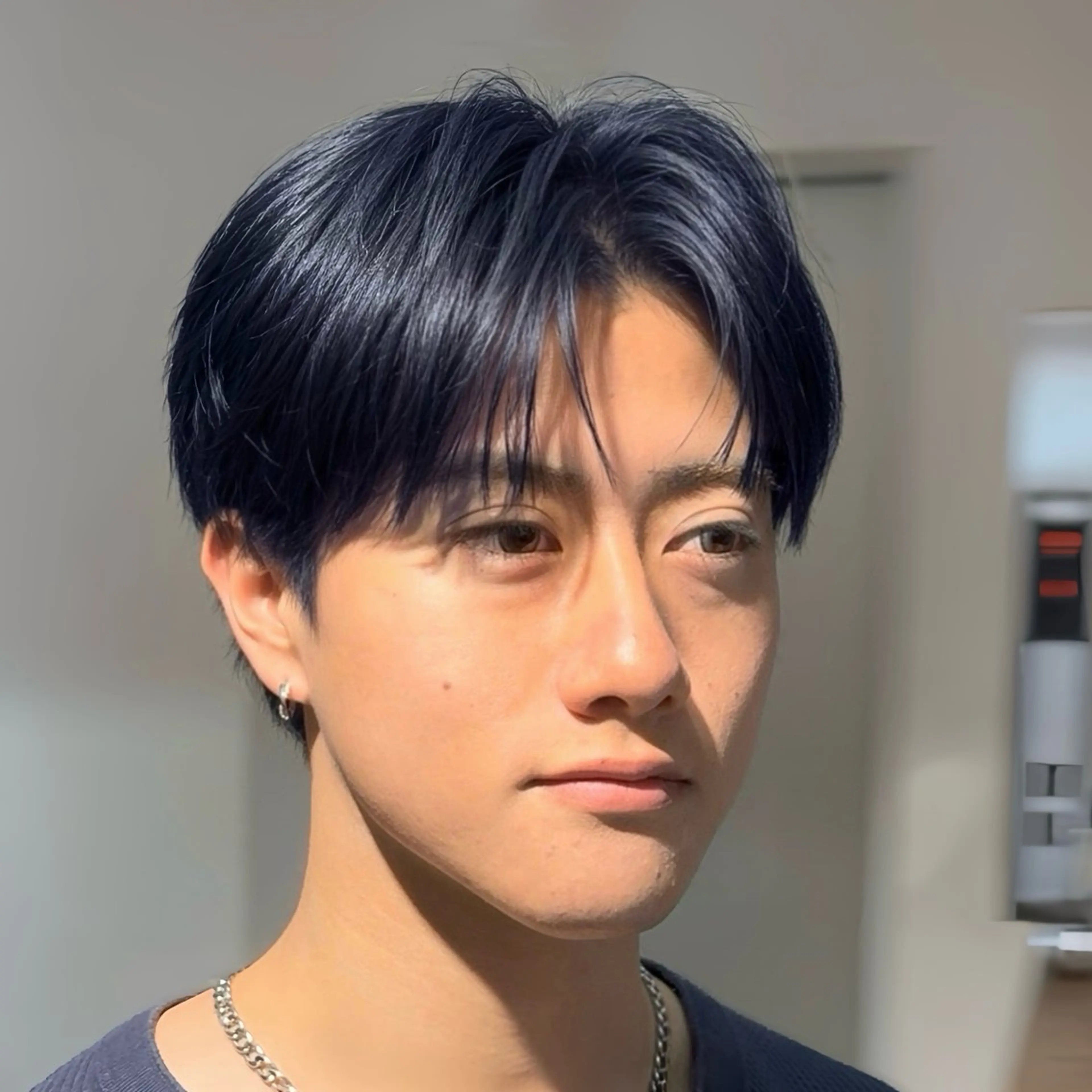 ショート パーマ メンズ カット パーマ トリートメント 吉祥寺/ダウンパーマ センターパート/桑本のヘアスタイル