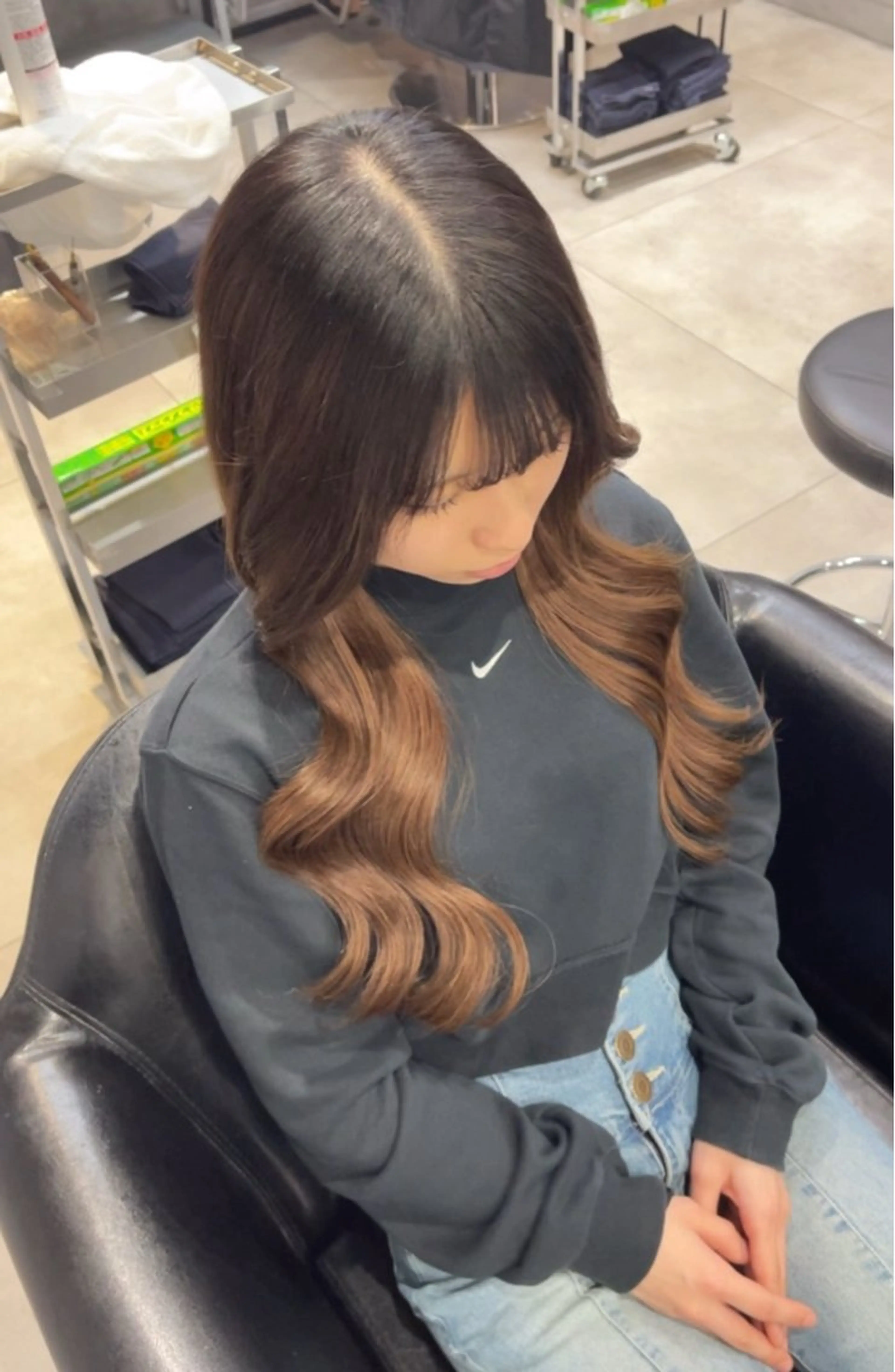 ロング プルエクステ エクステ 学生 韓国風ヘア レイヤーカット 原宿/表参道/ プルエクステ/そらのヘアスタイル