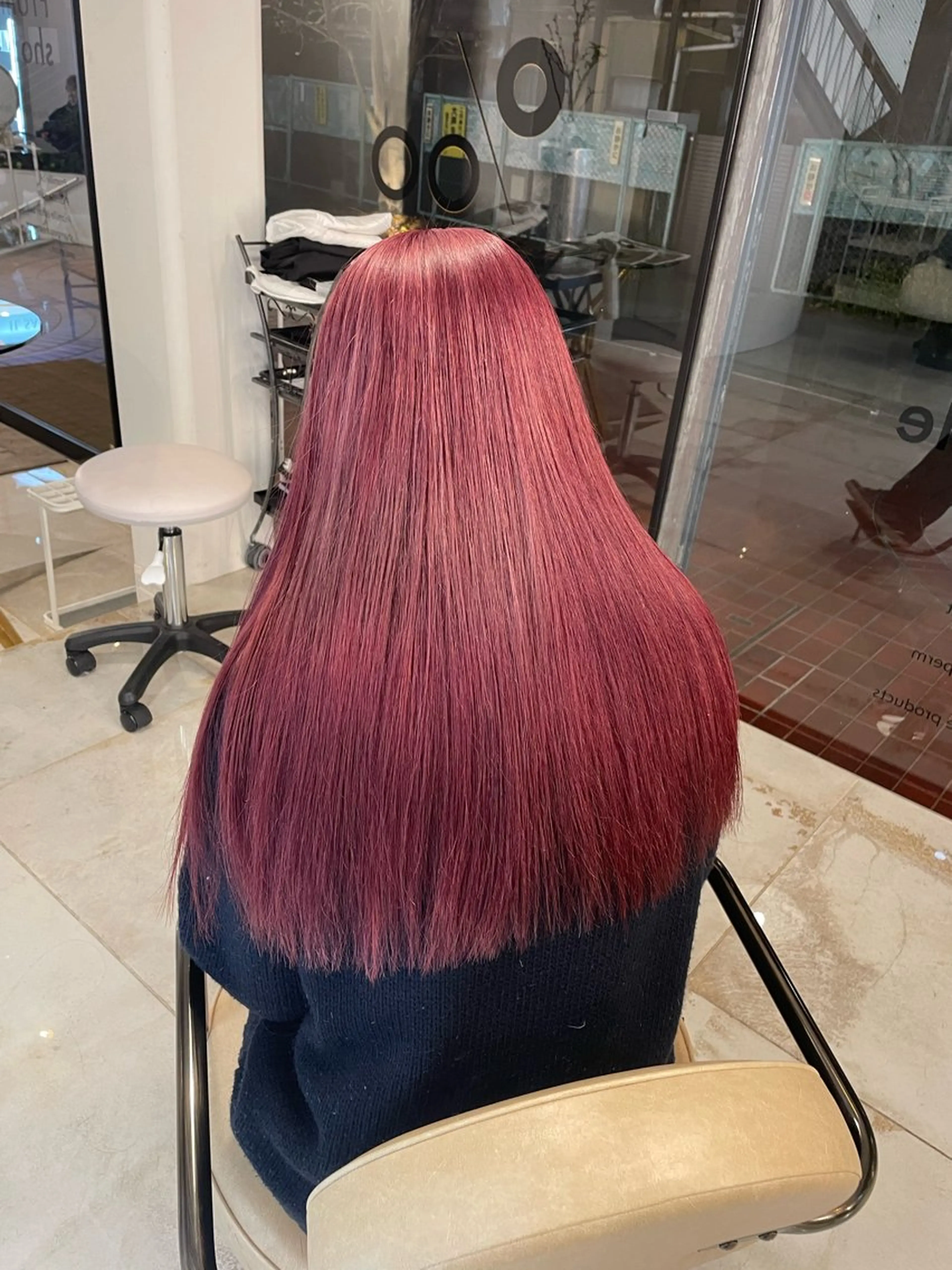 セミロング カラー La fith hair sept 銀座店所属・KOGA／ パーマモデル募集のヘアスタイル