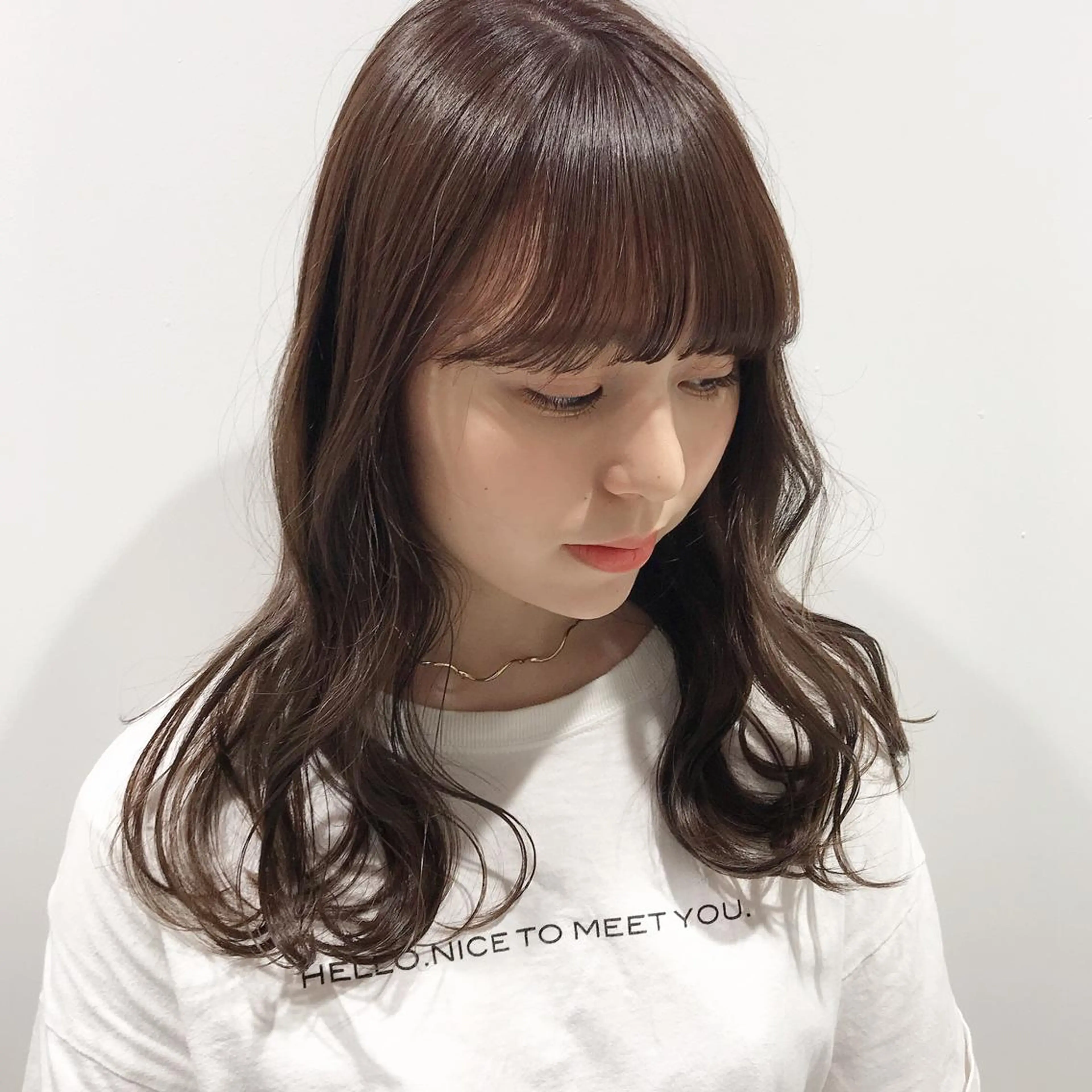 ロング カラー ブリーチ ブリーチなしカラー CITY louwe 脇坂彩音のヘアスタイル