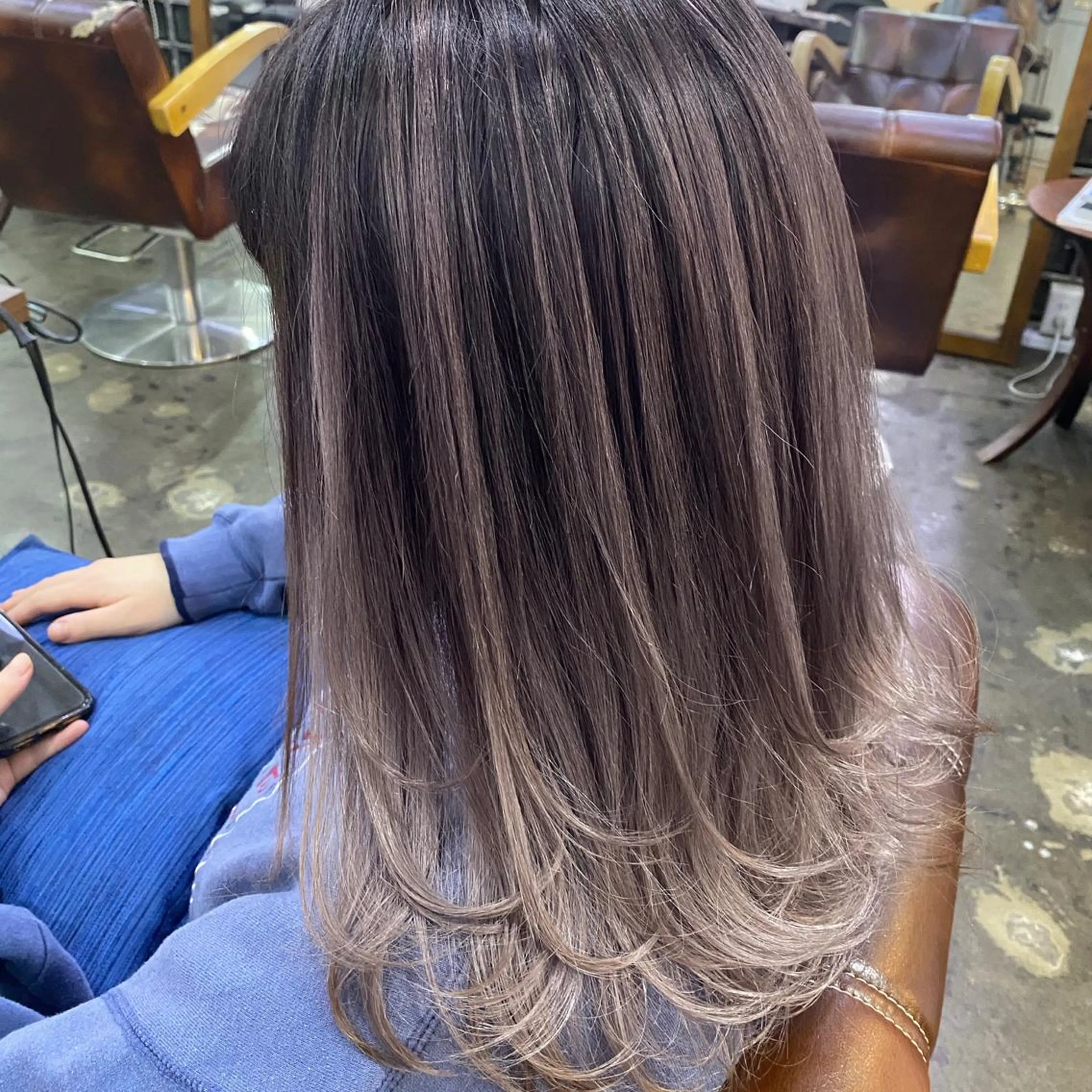 ロング カラー ヘアアレンジ 【艶髪×韓国風】 毛流れ職人 RYOのヘアスタイル