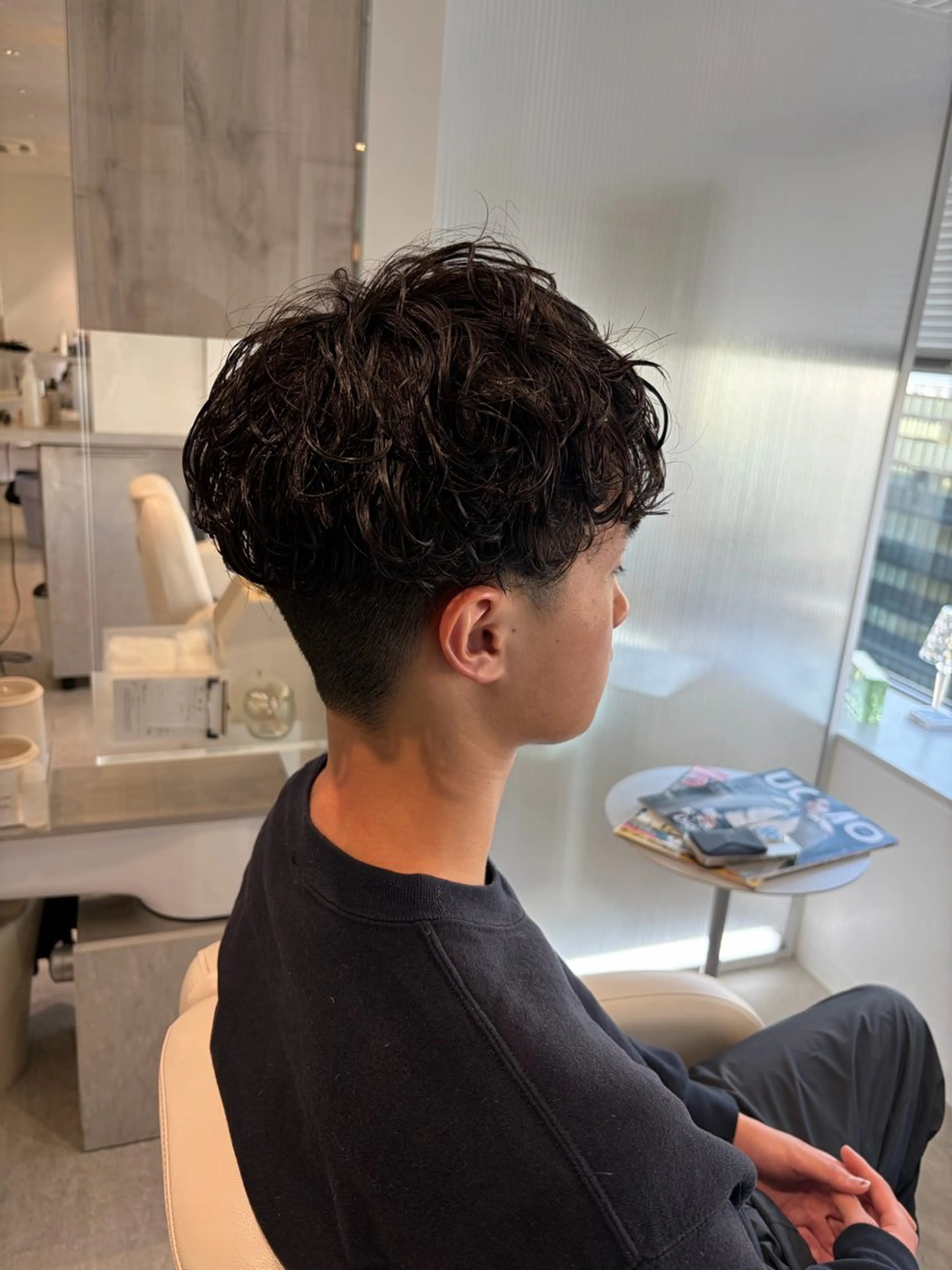 パーマ メンズ カット パーマ 菅原 佑月のヘアスタイル