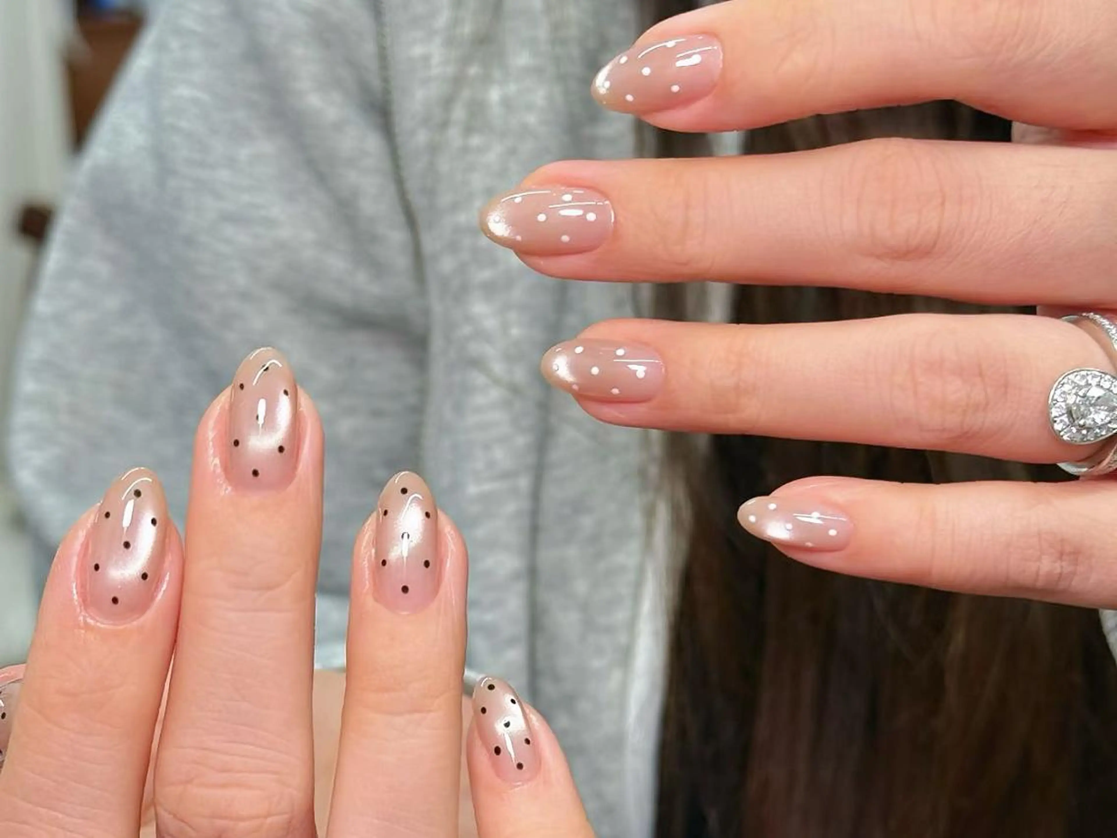 ネイル ジェルネイル ガーリー ホログラムネイル キラキラネイル ミディアムネイル ハンドネイル 🎀Sense Nail渋谷店🎀のネイルデザイン