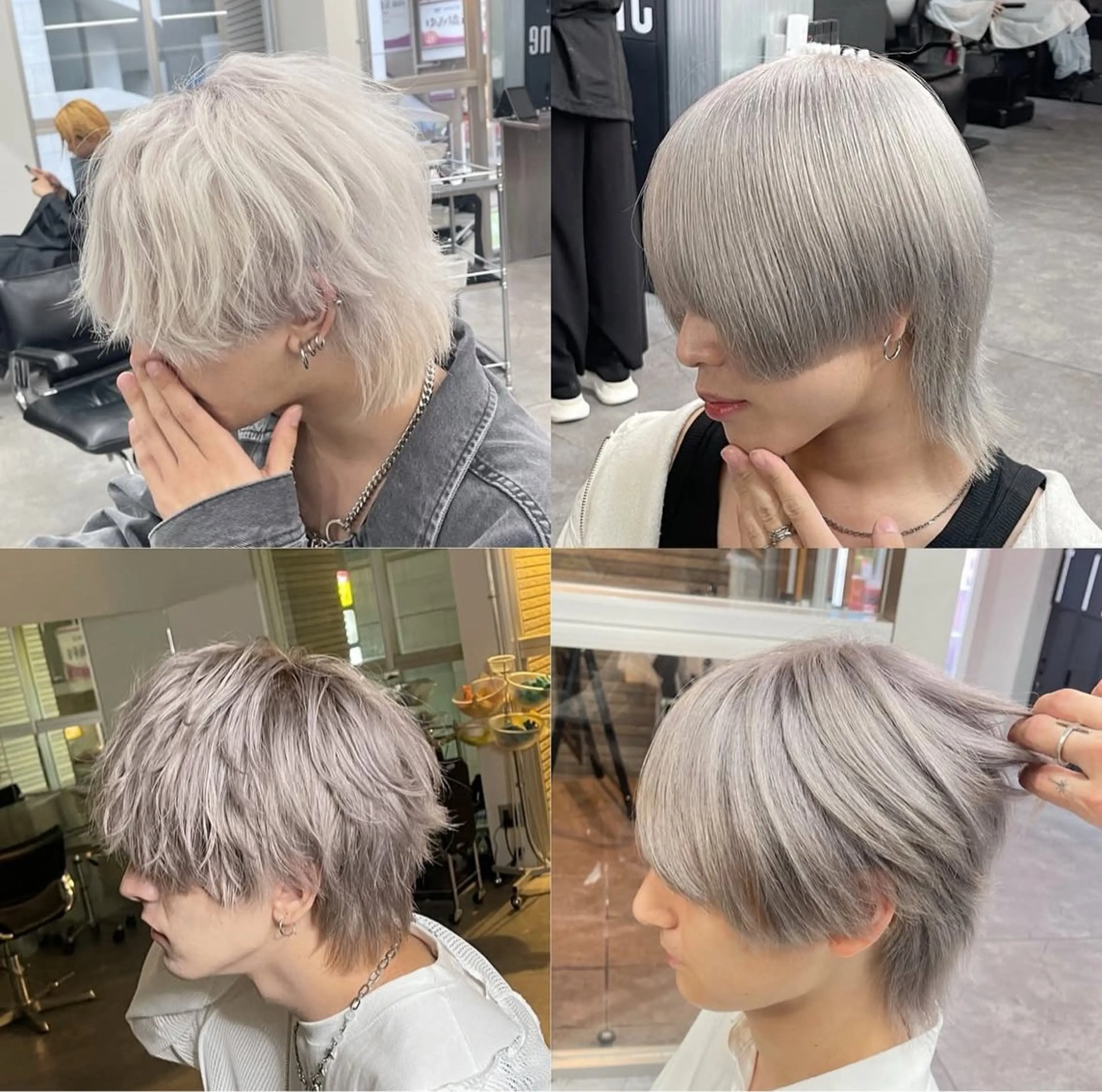 ミディアム カラー メンズ カット ヘアカラー ニュアンス/フェザー /ウルフ/伶馬のヘアスタイル