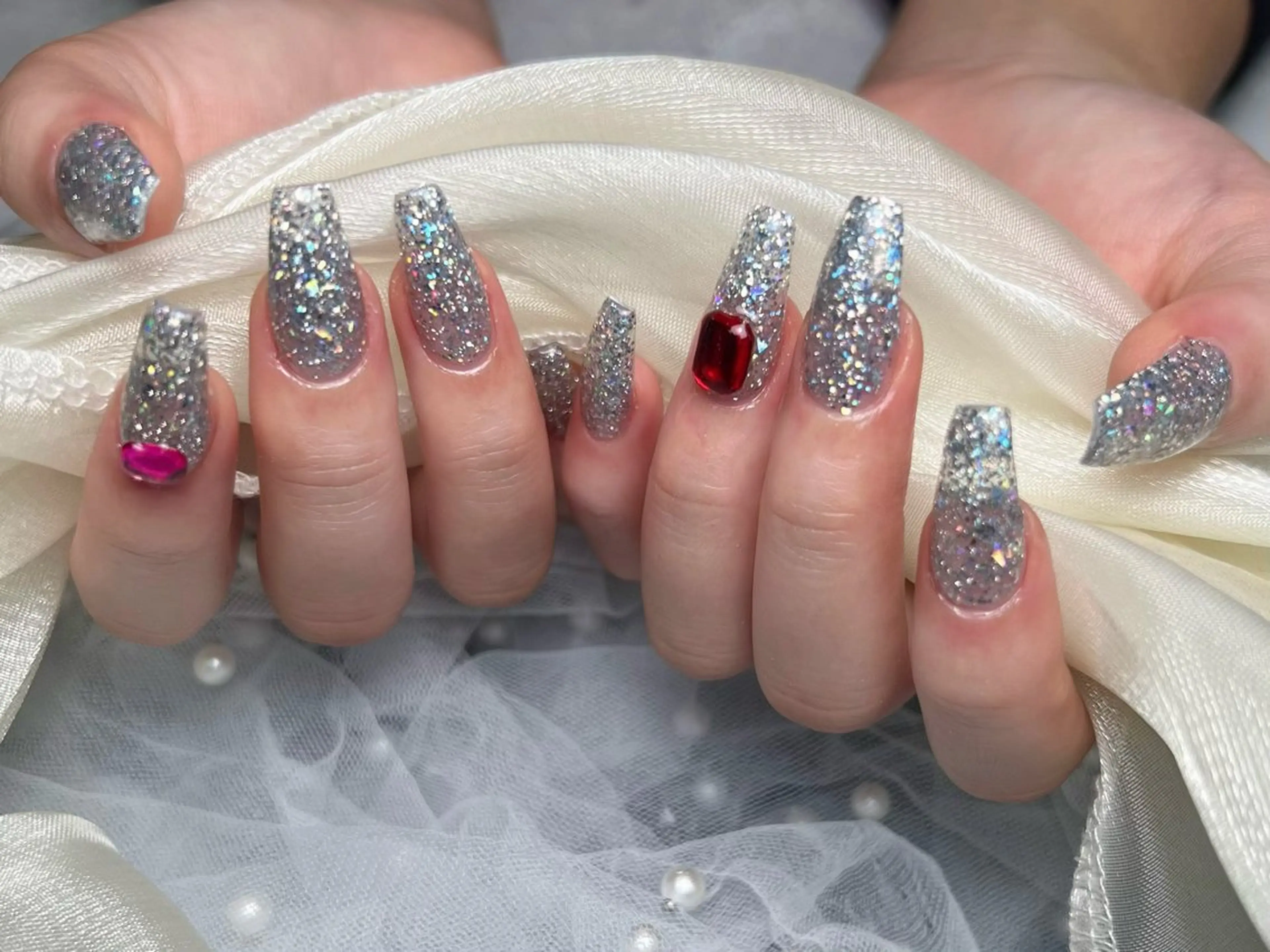 ネイル 長さ出し フレンチネイル ジェルネイル ガラスフレンチ 韓国ネイル ハンドネイル ハンドケア HD Studioのネイルデザイン