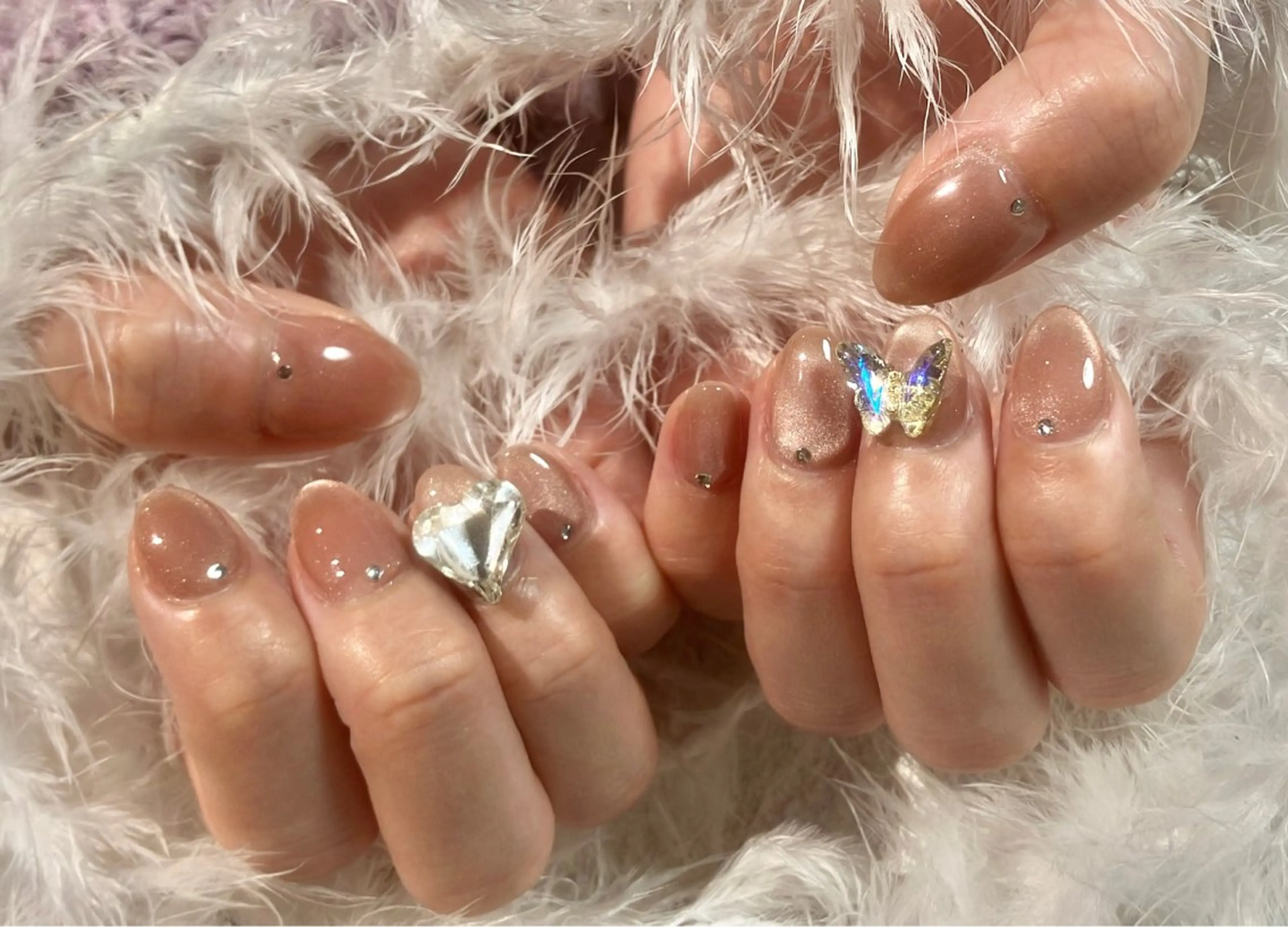 ネイル ジェルネイル マグネットネイル パラジェル ハンドネイル たまプラーザ ANZUのネイルデザイン