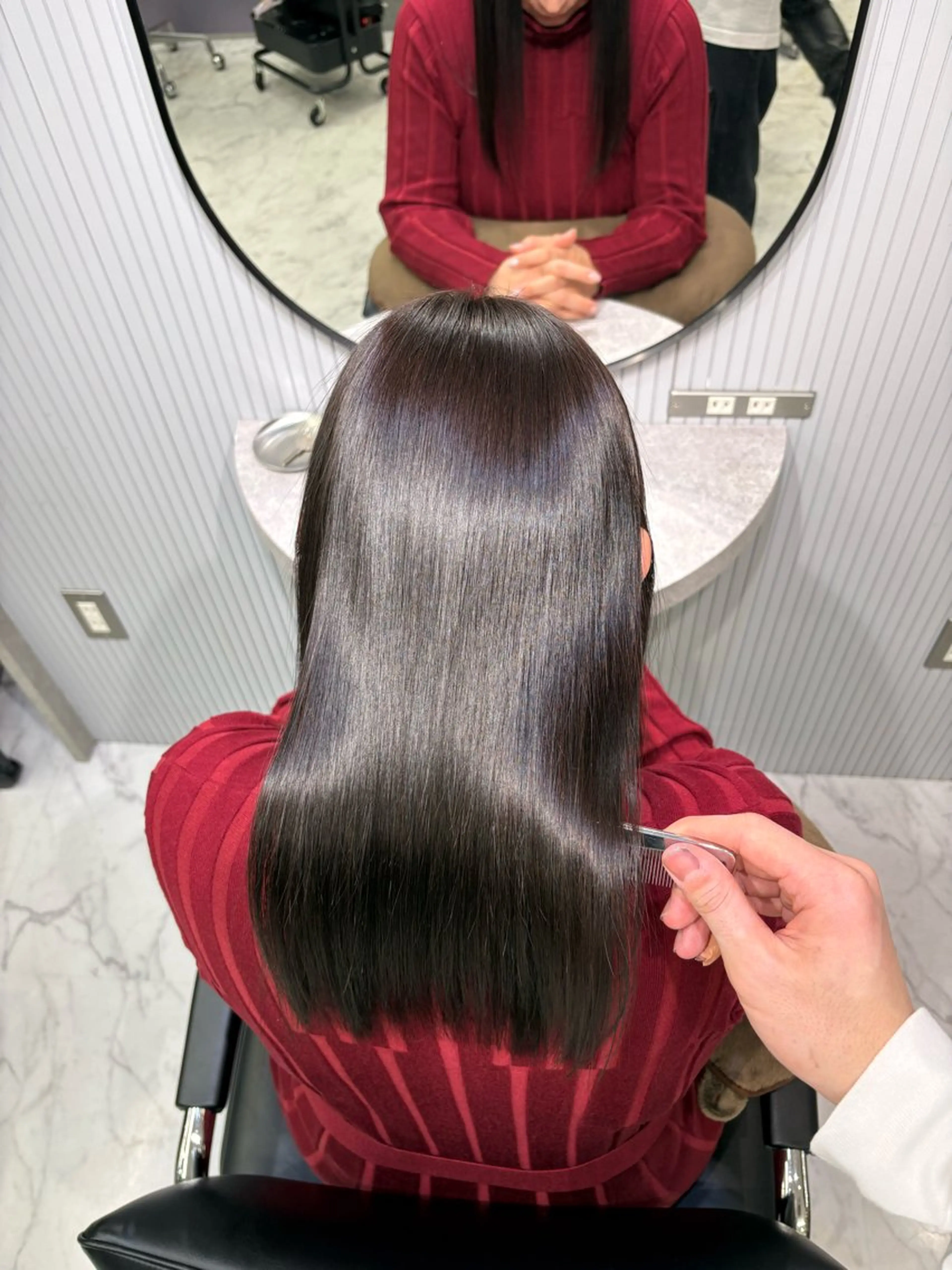 ミディアム 縮毛矯正 トリートメント RAF RYUTOのヘアスタイル