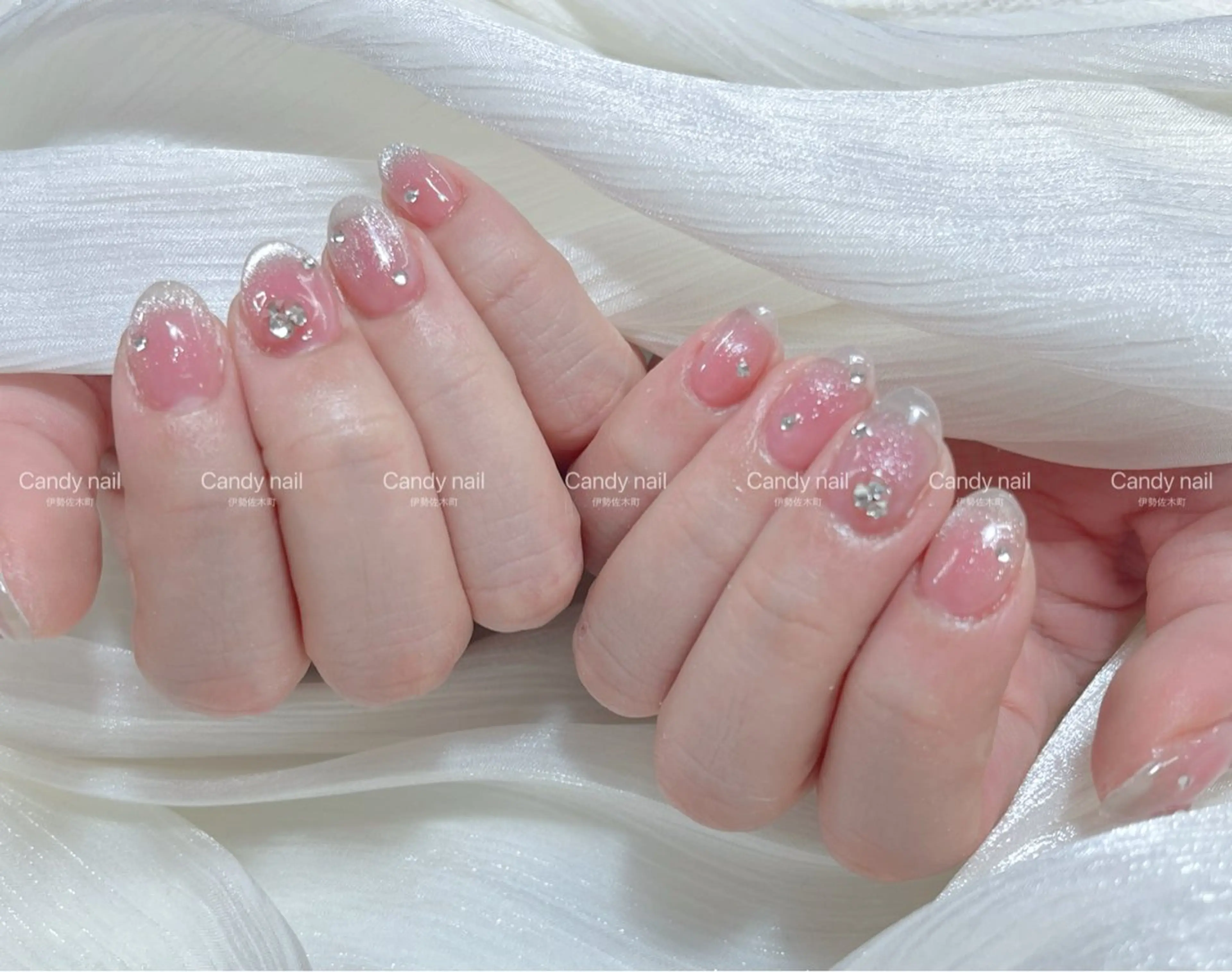 ネイル candy nail 韓国風ワンホンネイルのネイルデザイン