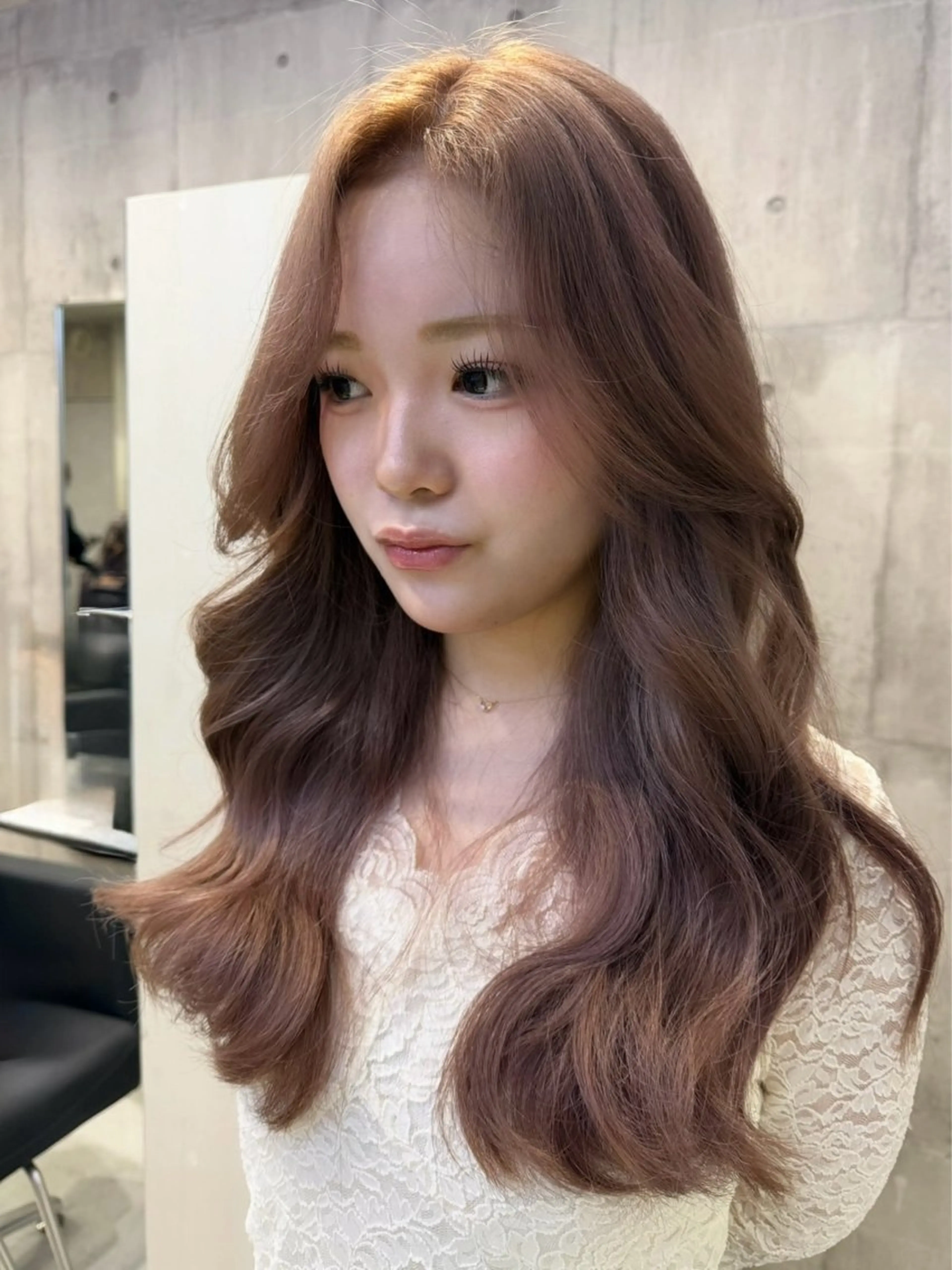 ロング カラー ダブルカラー/レイヤ ーカット𝓜𝓐𝓞のヘアスタイル