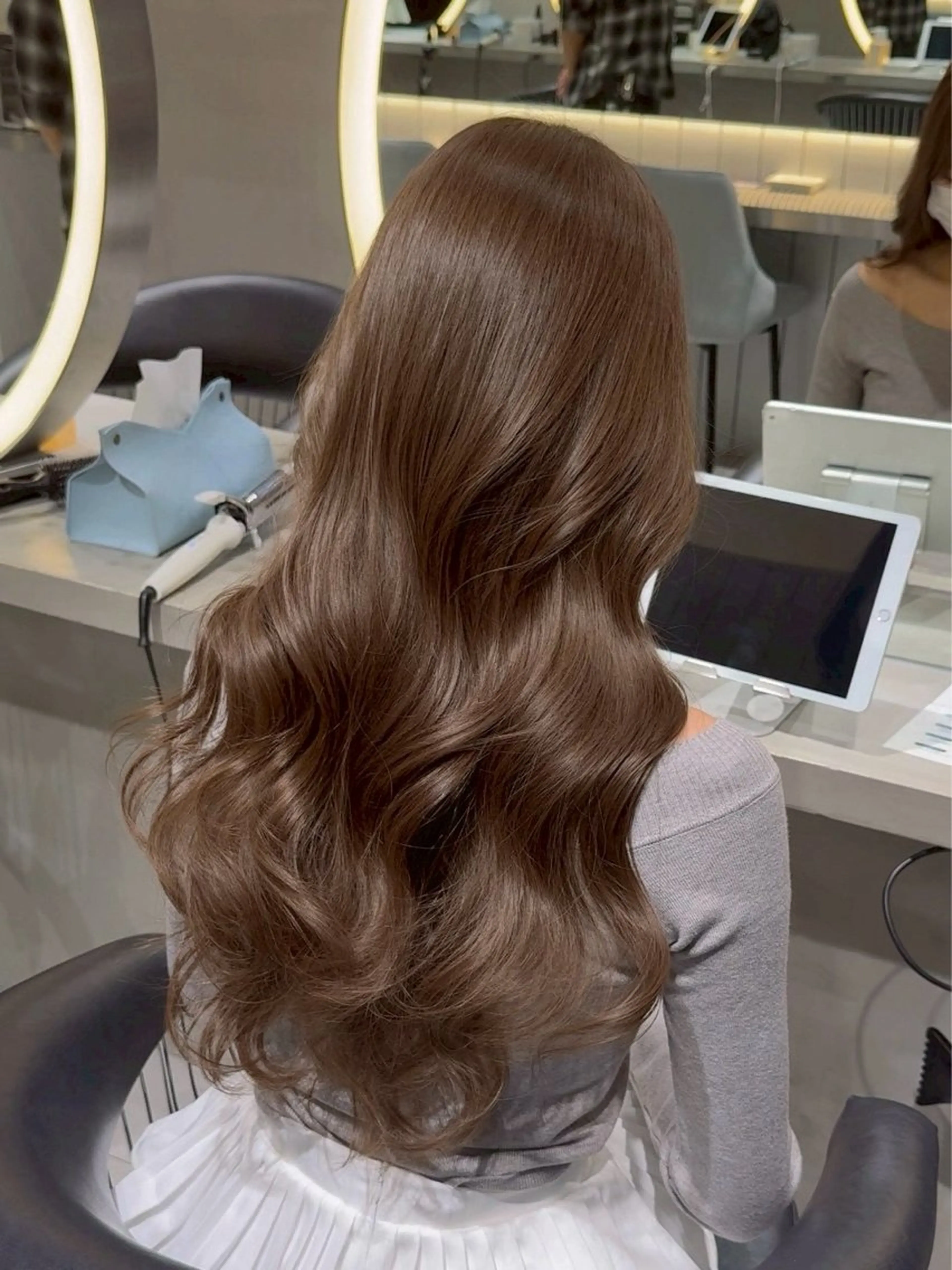 ロング カラー ヘアカラー トリートメント Lond mare レイヤーカット/韓国のヘアスタイル