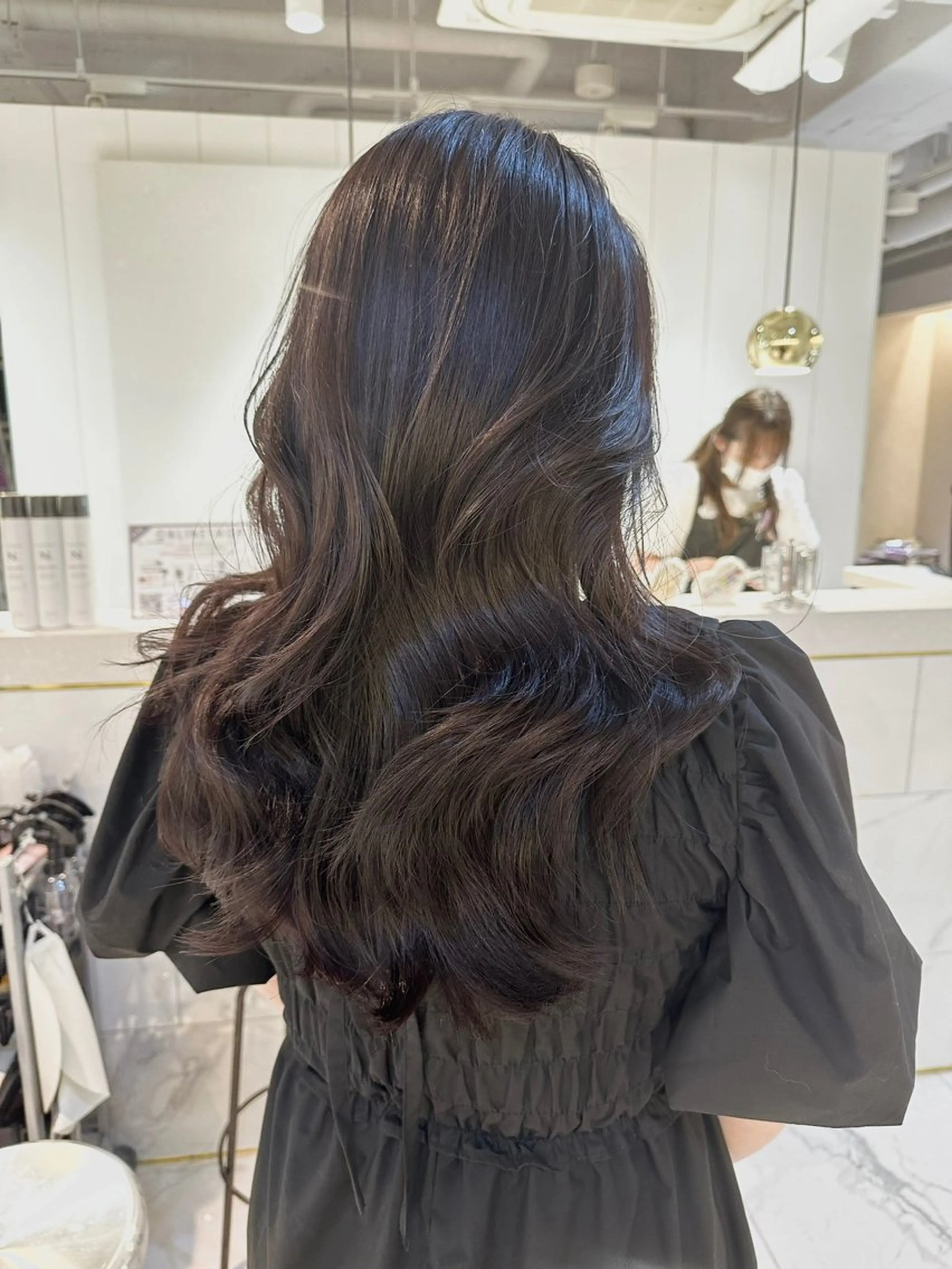 ロング カラー ラベンダーカラー カット ヘアカラー トリートメント 心斎橋/縮毛矯正 /艶髪カラーのヘアスタイル