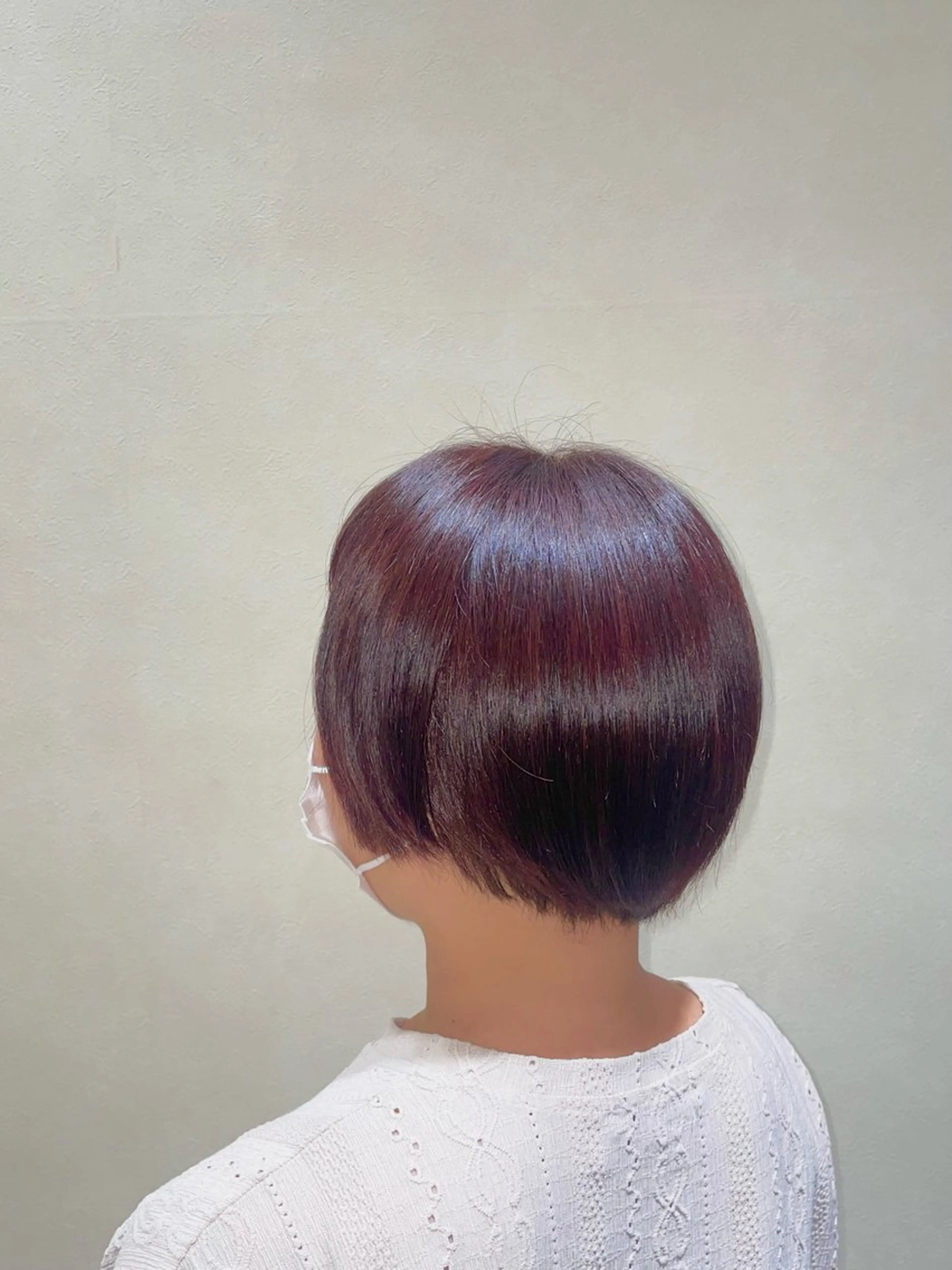 ショート カラー ブリーチ ブラウンカラー ブリーチなしカラー レッドカラー レッドブラウン 森川 颯香のヘアスタイル