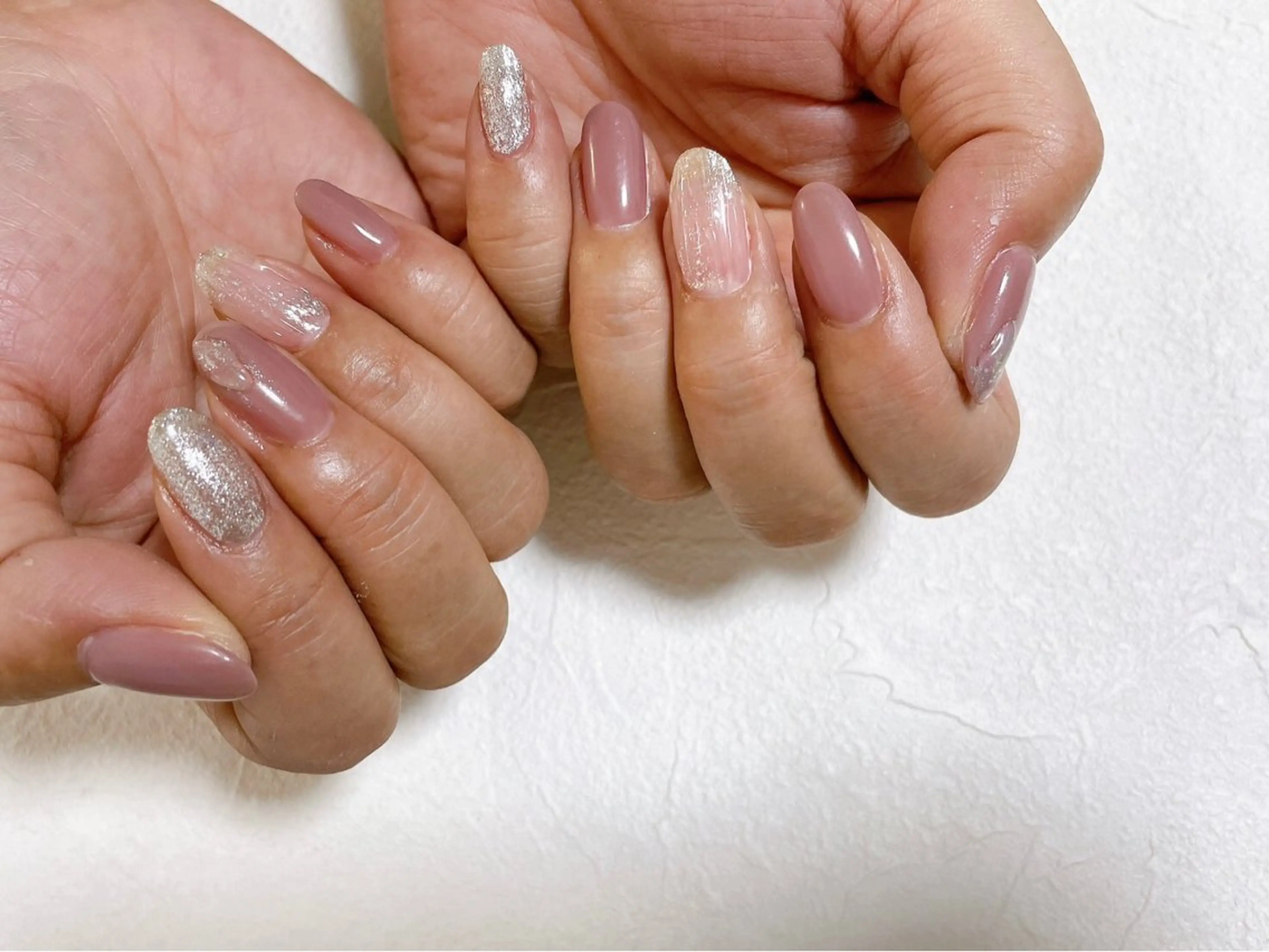 ネイル オーロラネイル フットネイル フレンチネイル ジェルネイル 韓国ネイル Mogu nail 二子玉川のネイルデザイン