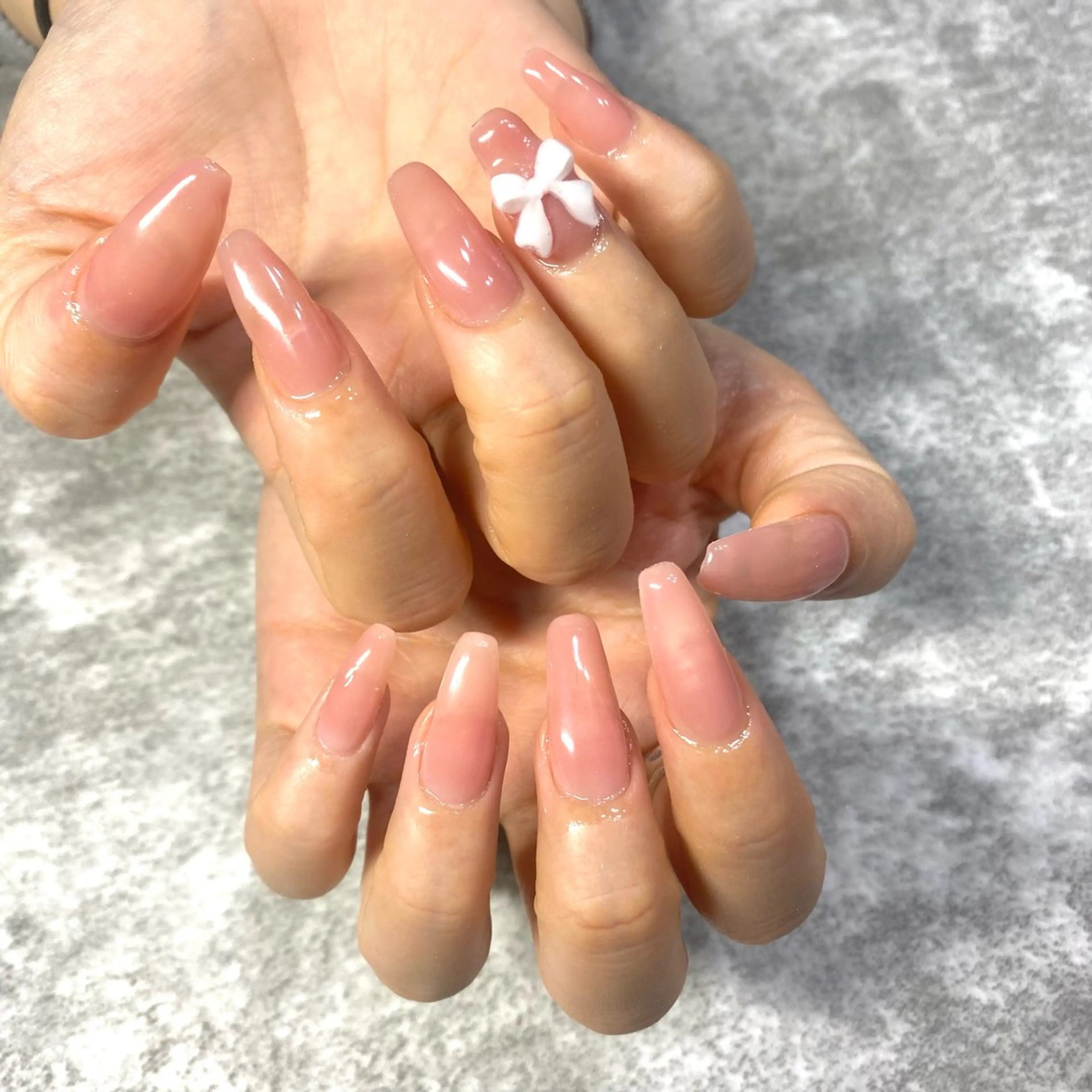 ネイル ピンク リボン ハンドネイル ★Rinail... .のネイルデザイン