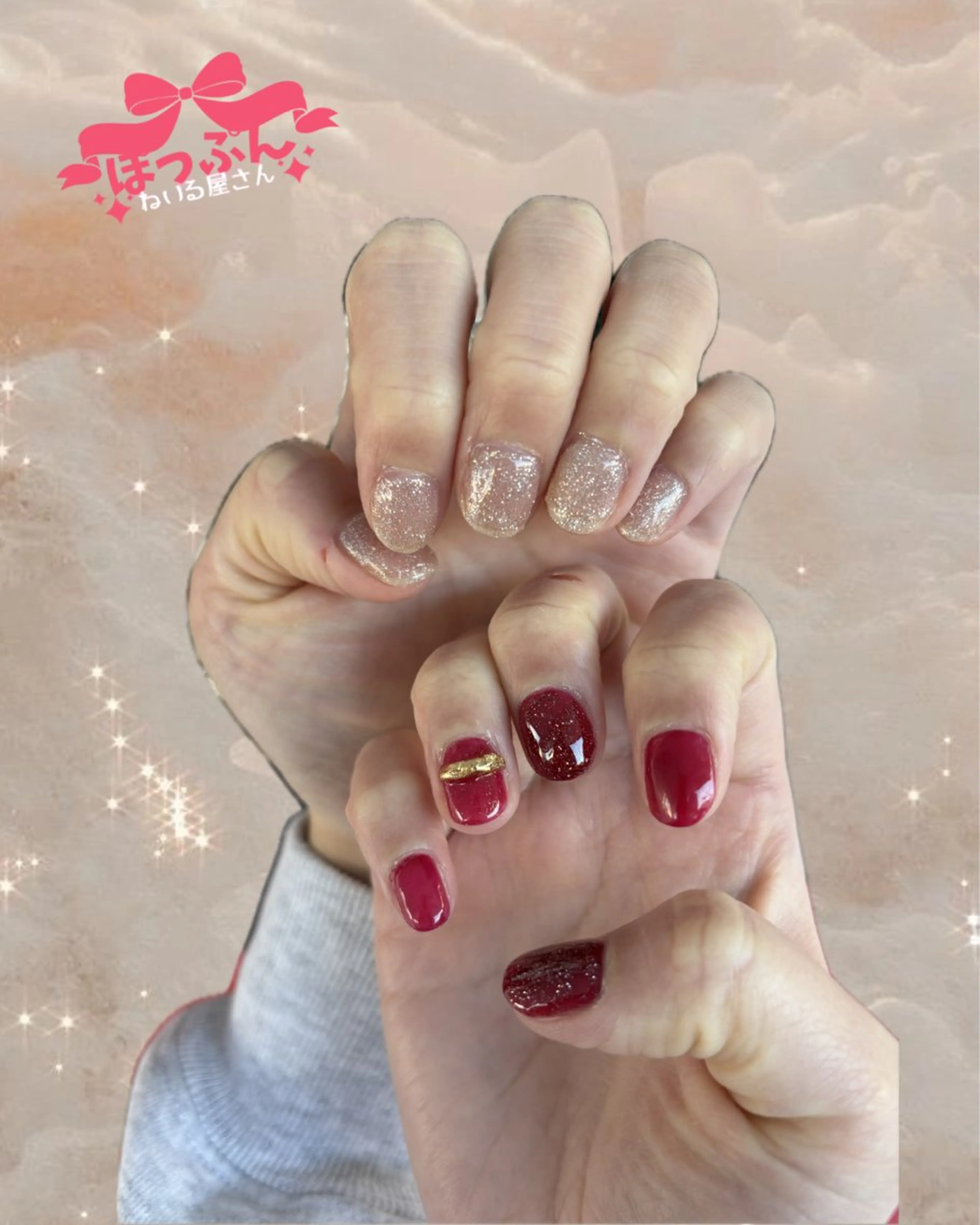 ネイル フラッシュネイル ジェルネイル ハンドネイル ぽっぷん satomiのネイルデザイン