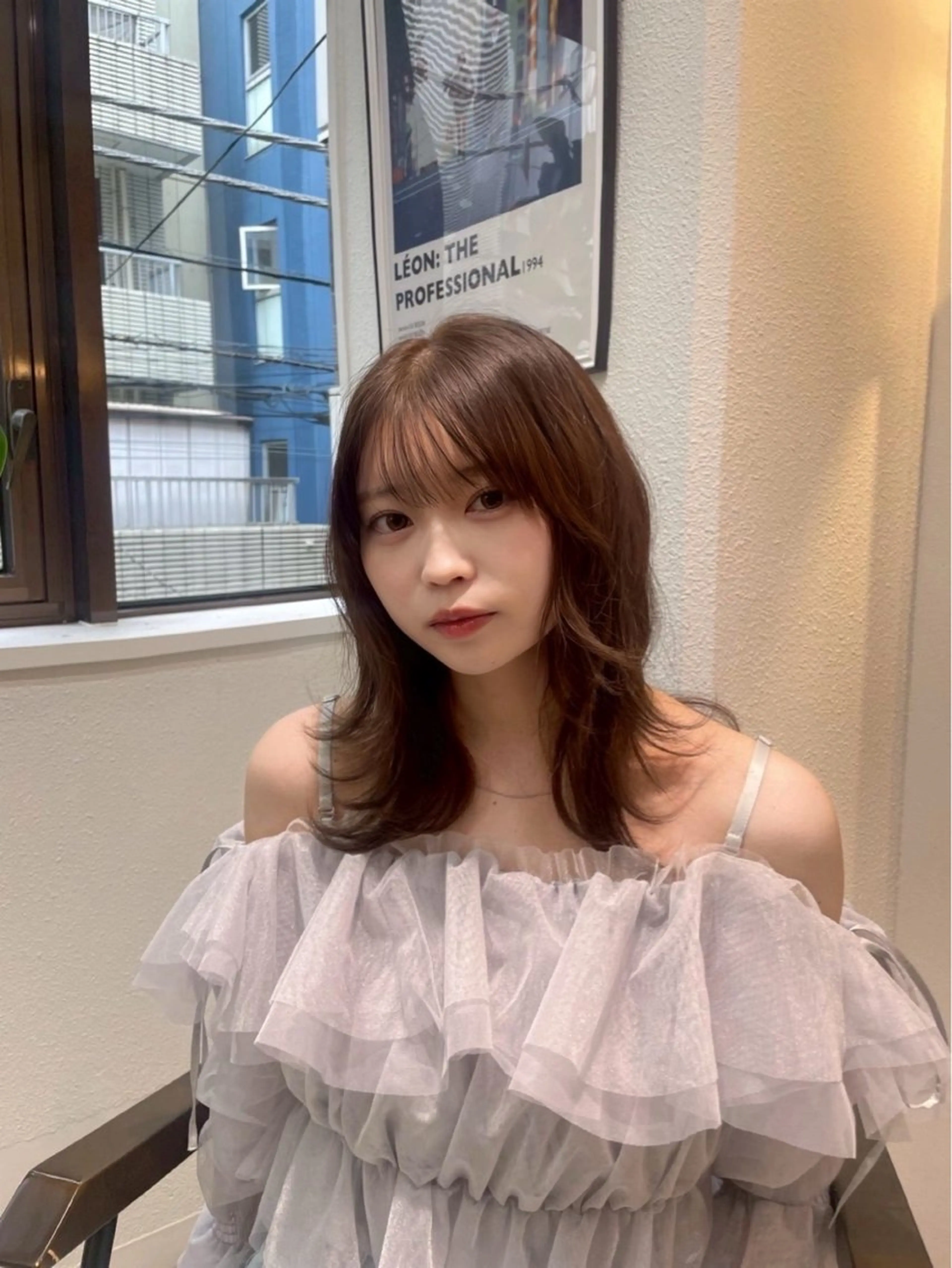 ミディアム カラー ヘアカラー 長島美織 /透明感カラーのヘアスタイル