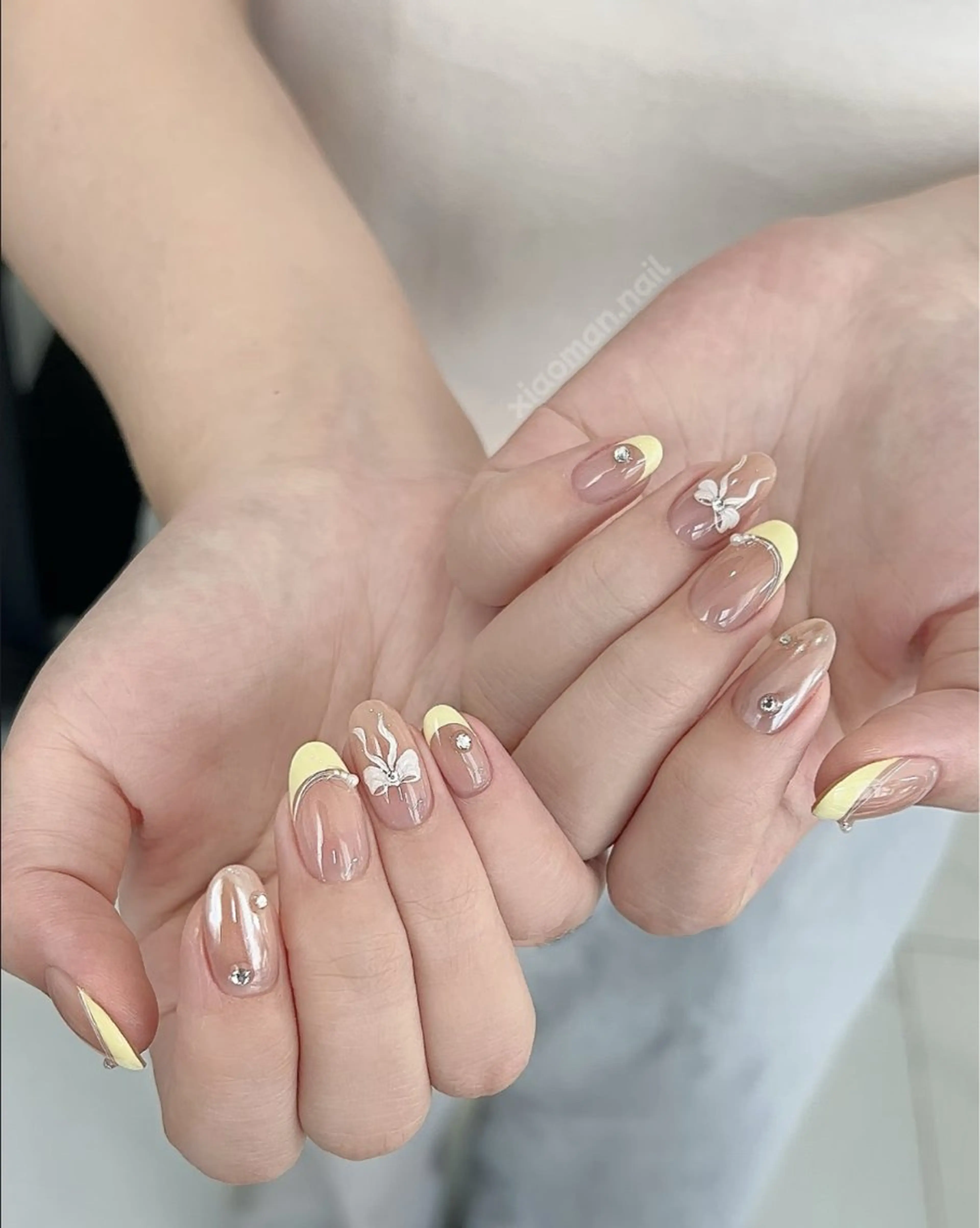 ネイル チークネイル 長さ出し フレンチネイル ガーリー 韓国ネイル ハンドネイル ハンドケア Sun Nail 池袋のネイルデザイン