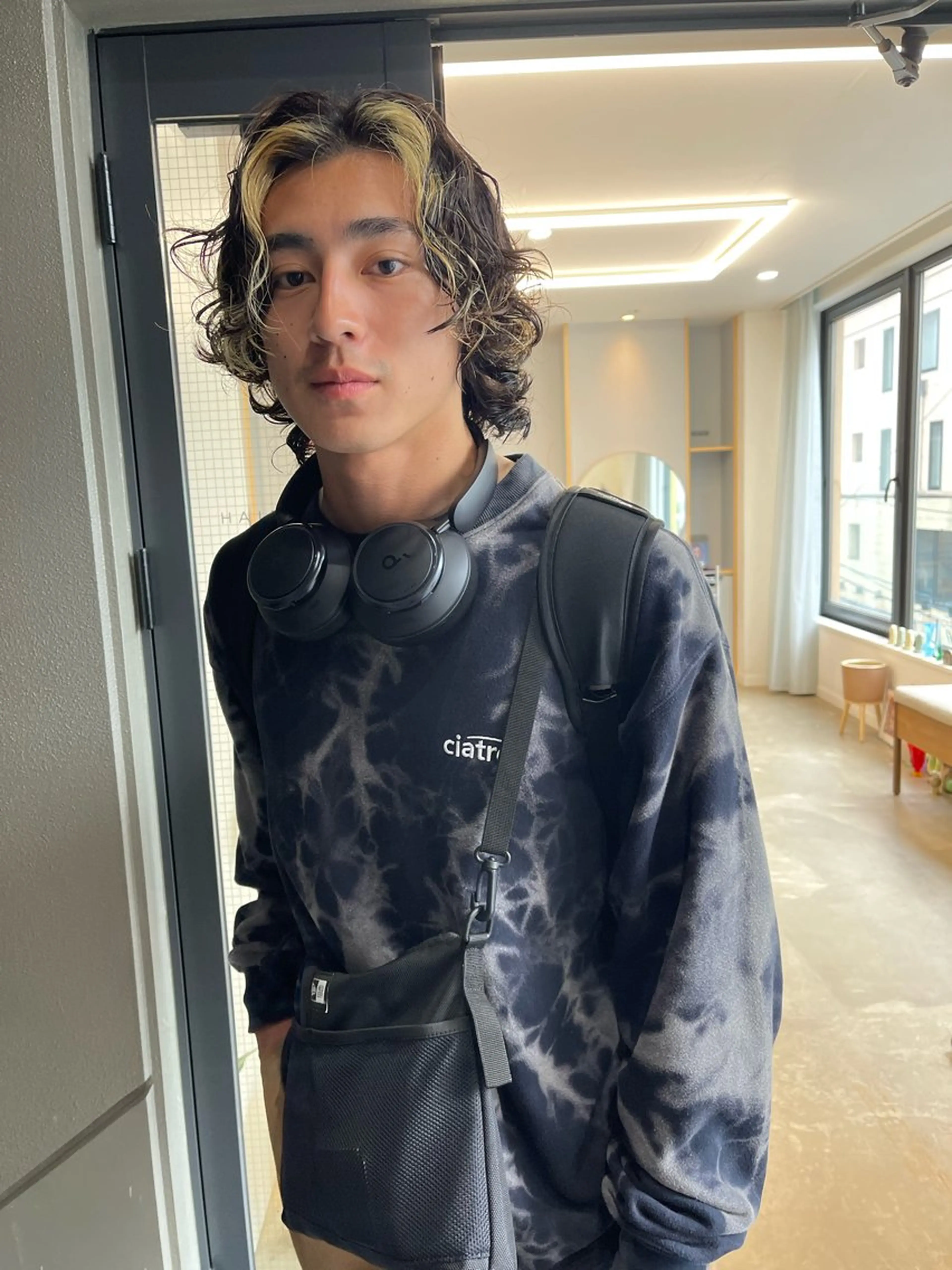 カラー パーマ メンズ カット ヘアカラー パーマ pole/apartment所属・💓パーマ，💗 レイヤーカットのヘアスタイル