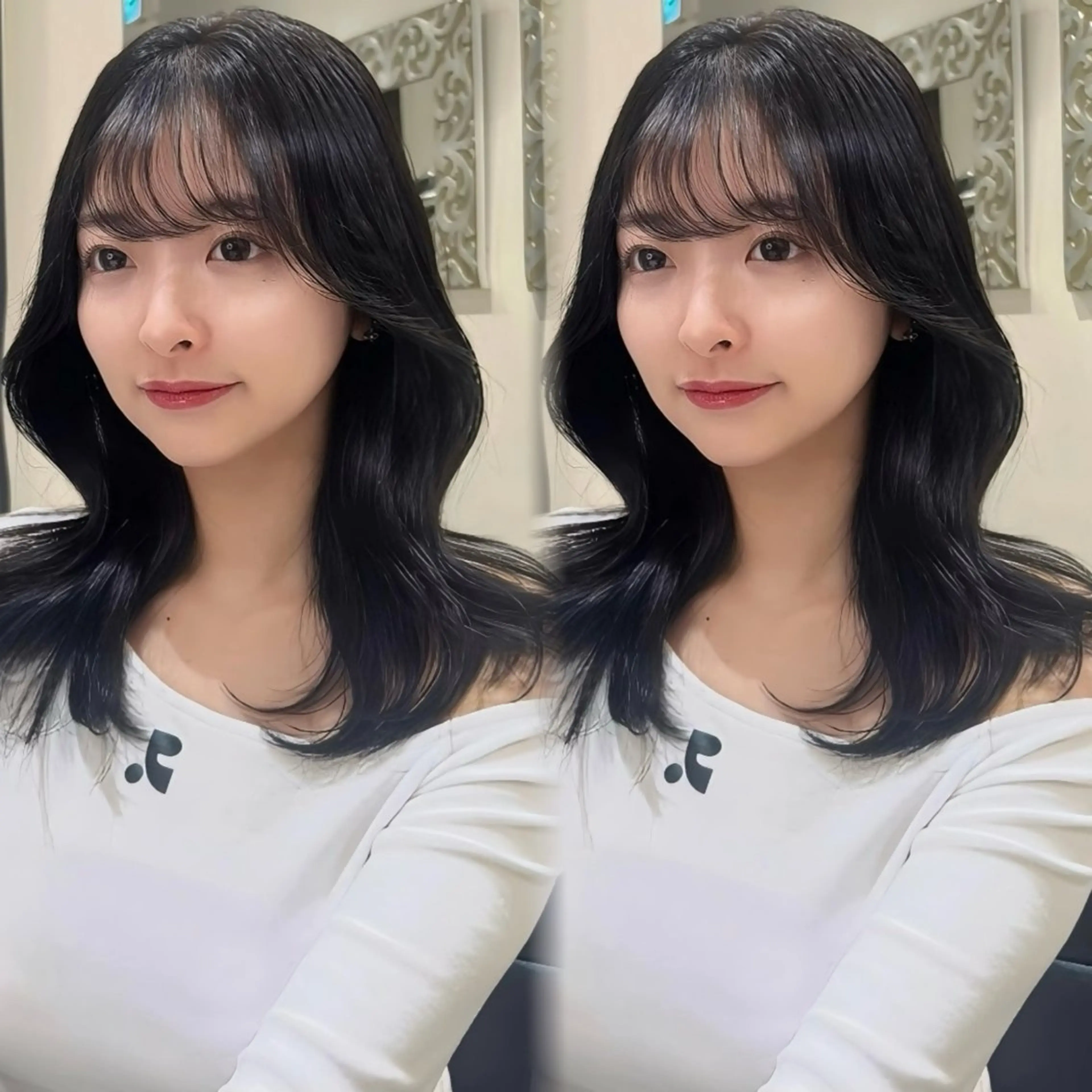 セミロング カラー ダークグレー ダークグレージュ グレージュ トリートメント ヘアカラー トリートメント Euphoria新宿店所属・縮毛矯正/透明感 カラー/SHOKIのヘアスタイル