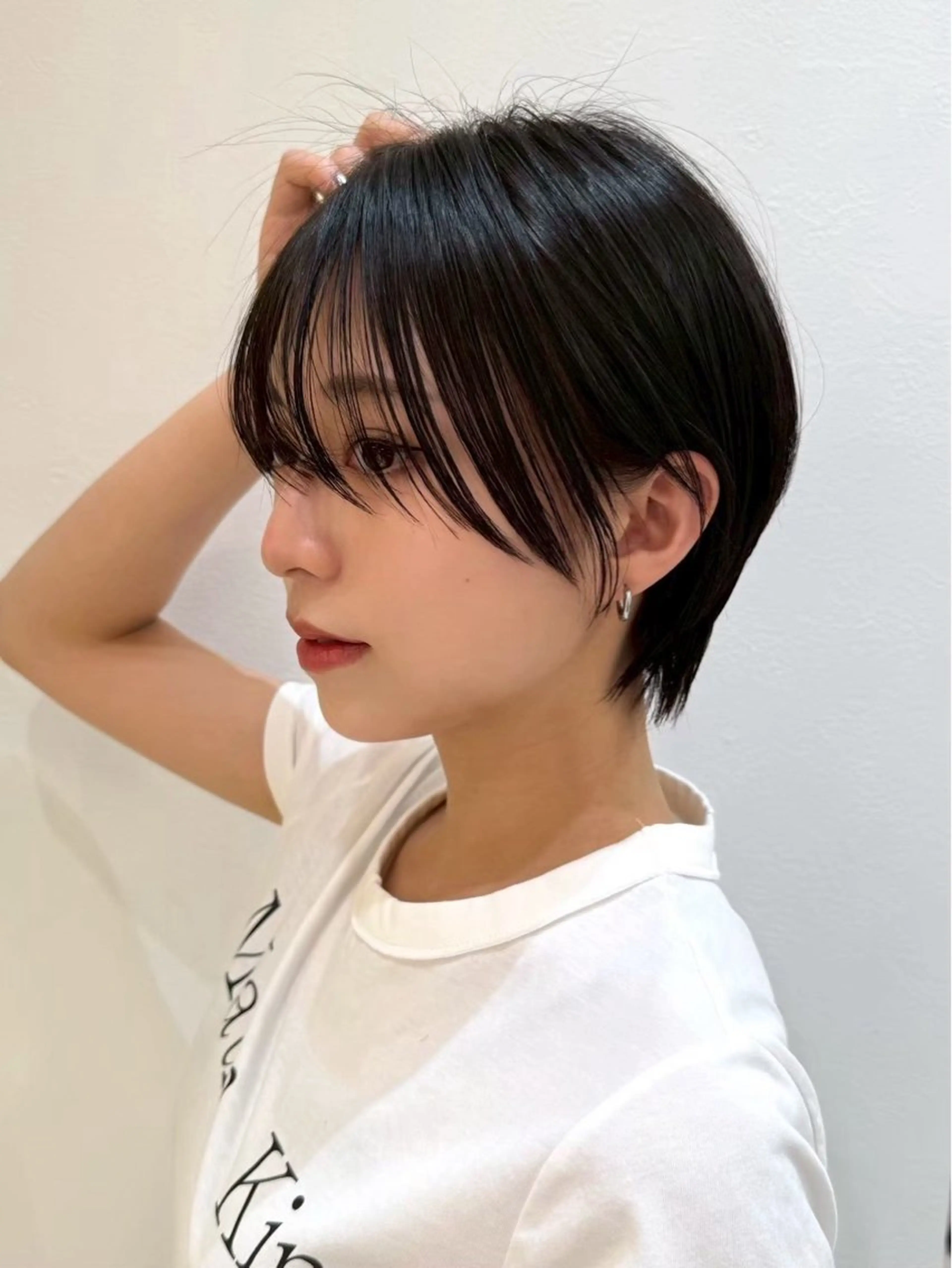 ショート カラー パーマ ショートボブ ボブ くびれヘア ショートヘア 韓国アイドルヘア/ 大人ショートリョウヤのヘアスタイル