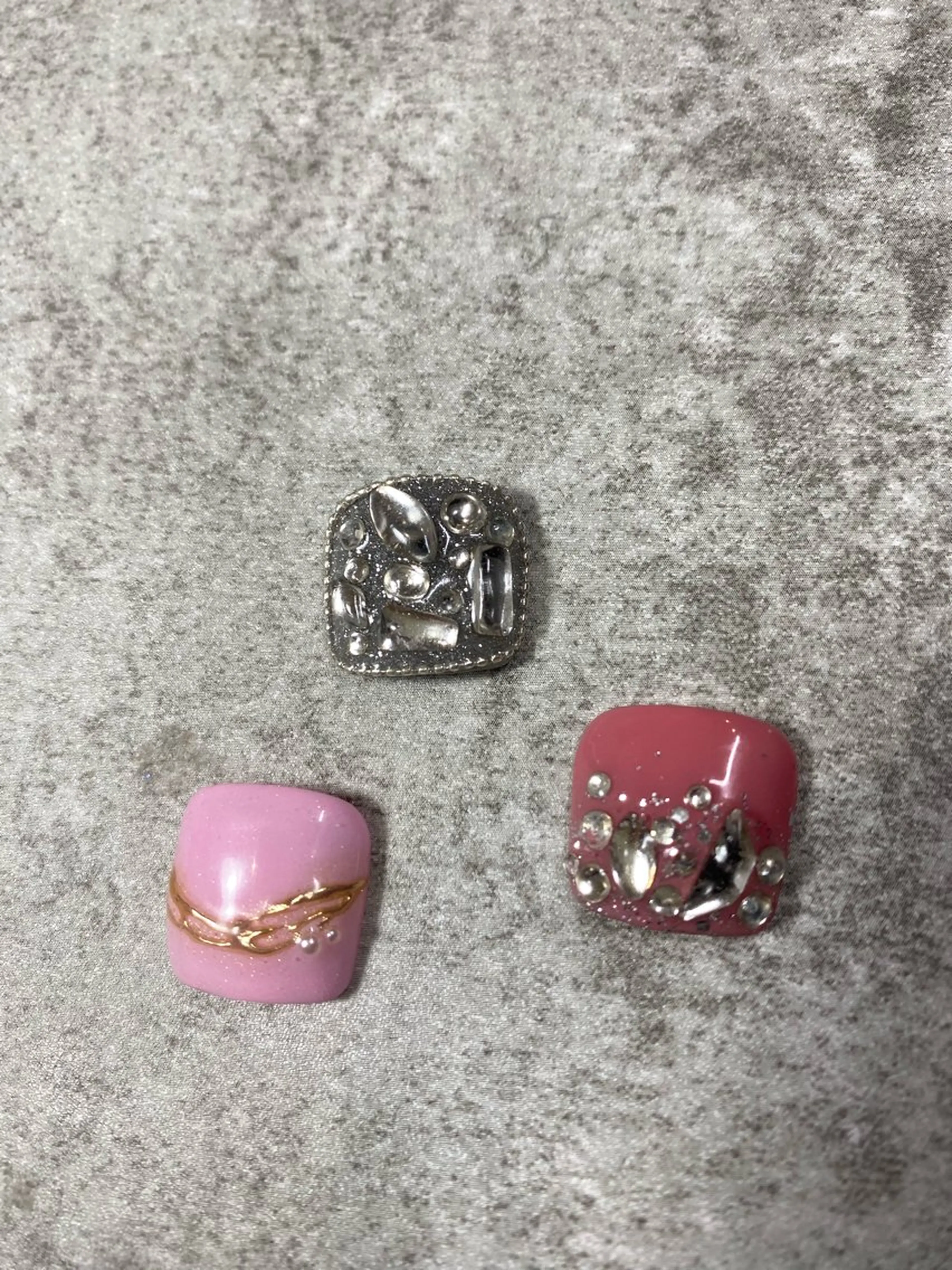 フット定額デザイン（親趾のみアート+その他ワンカラー）の写真