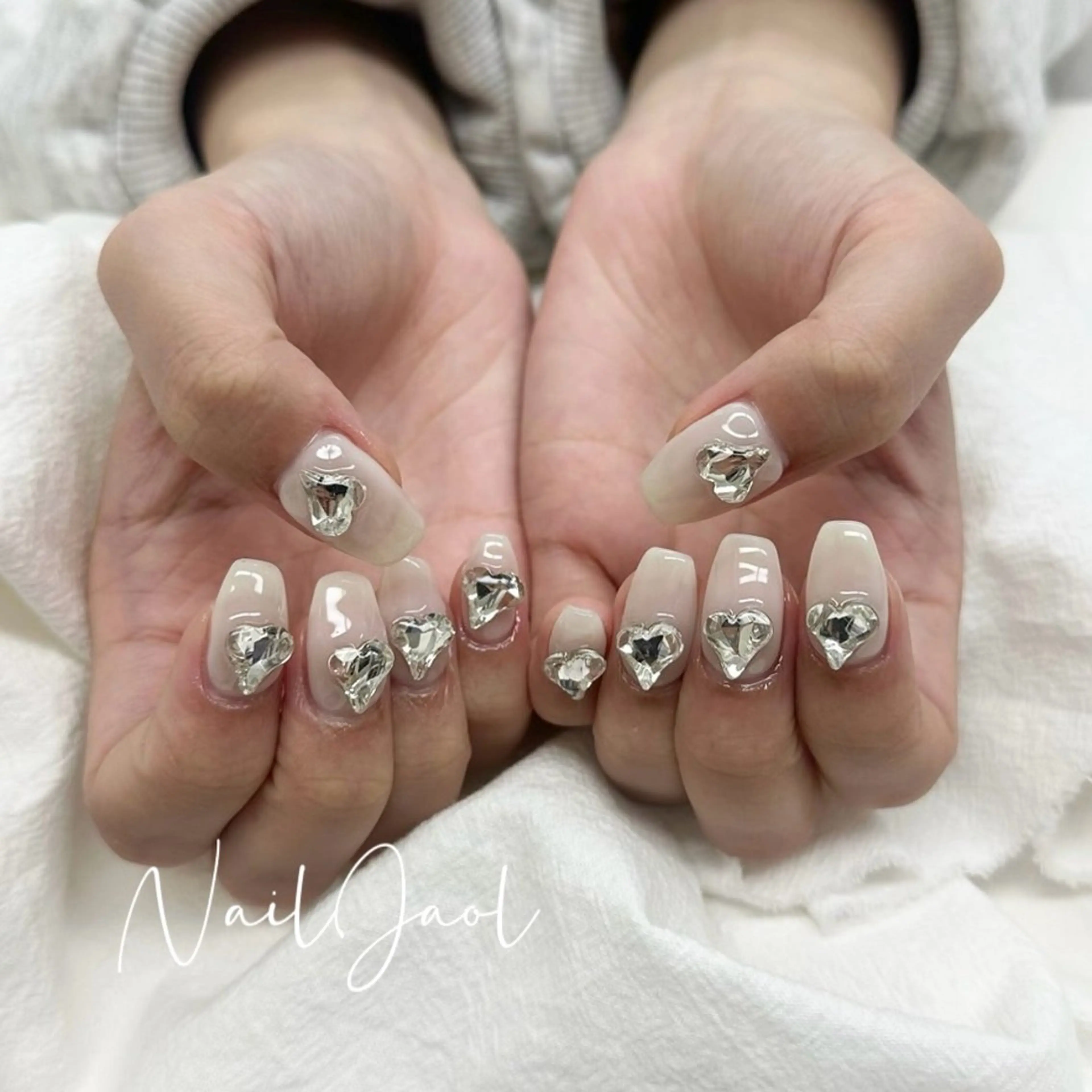 セミロング 韓国風ヘア ハンドネイル nail jaol池袋店所属・ネイルJaol 池袋のネイルデザイン