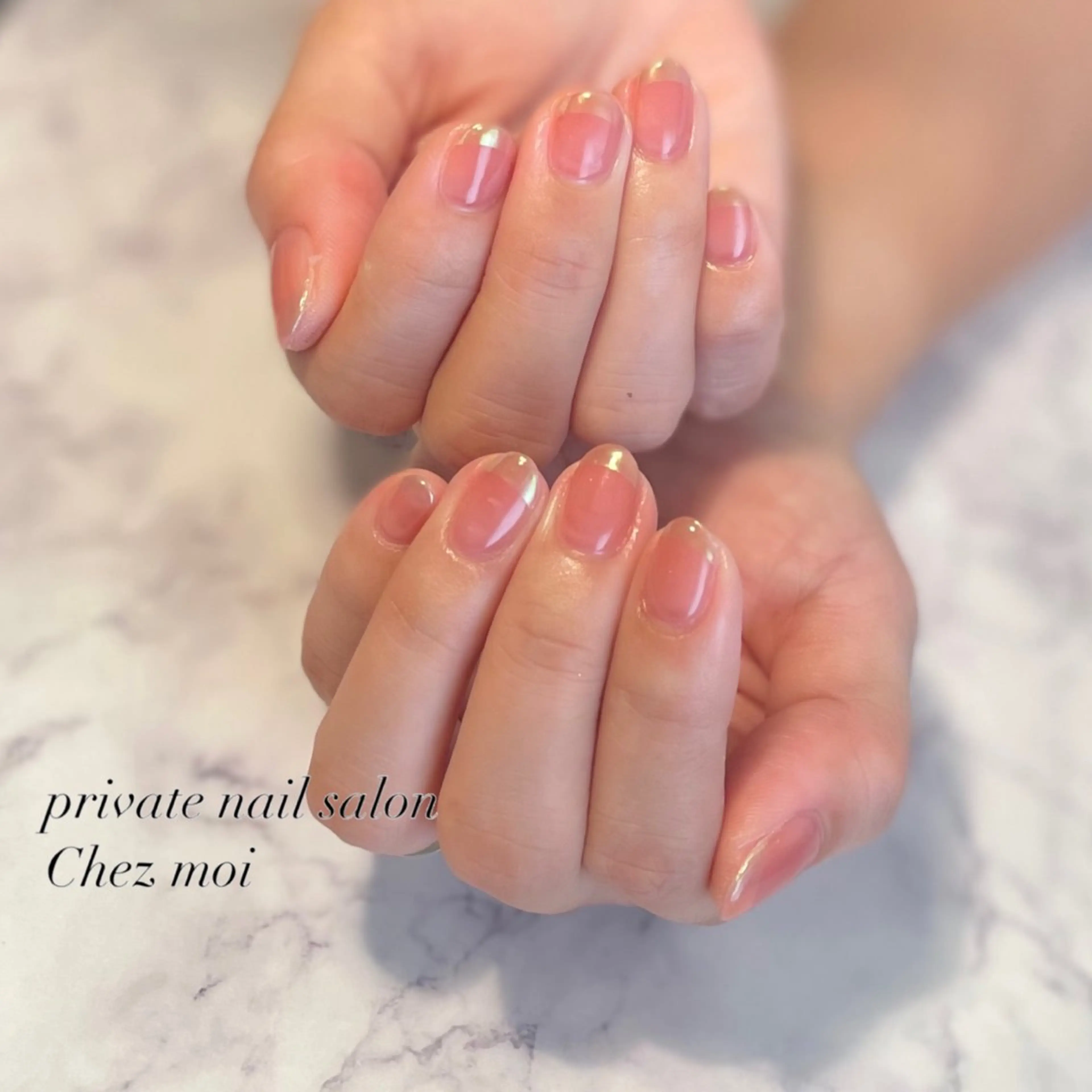 ネイル オーロラネイル フレンチネイル KOMINE TOMOKOのネイルデザイン