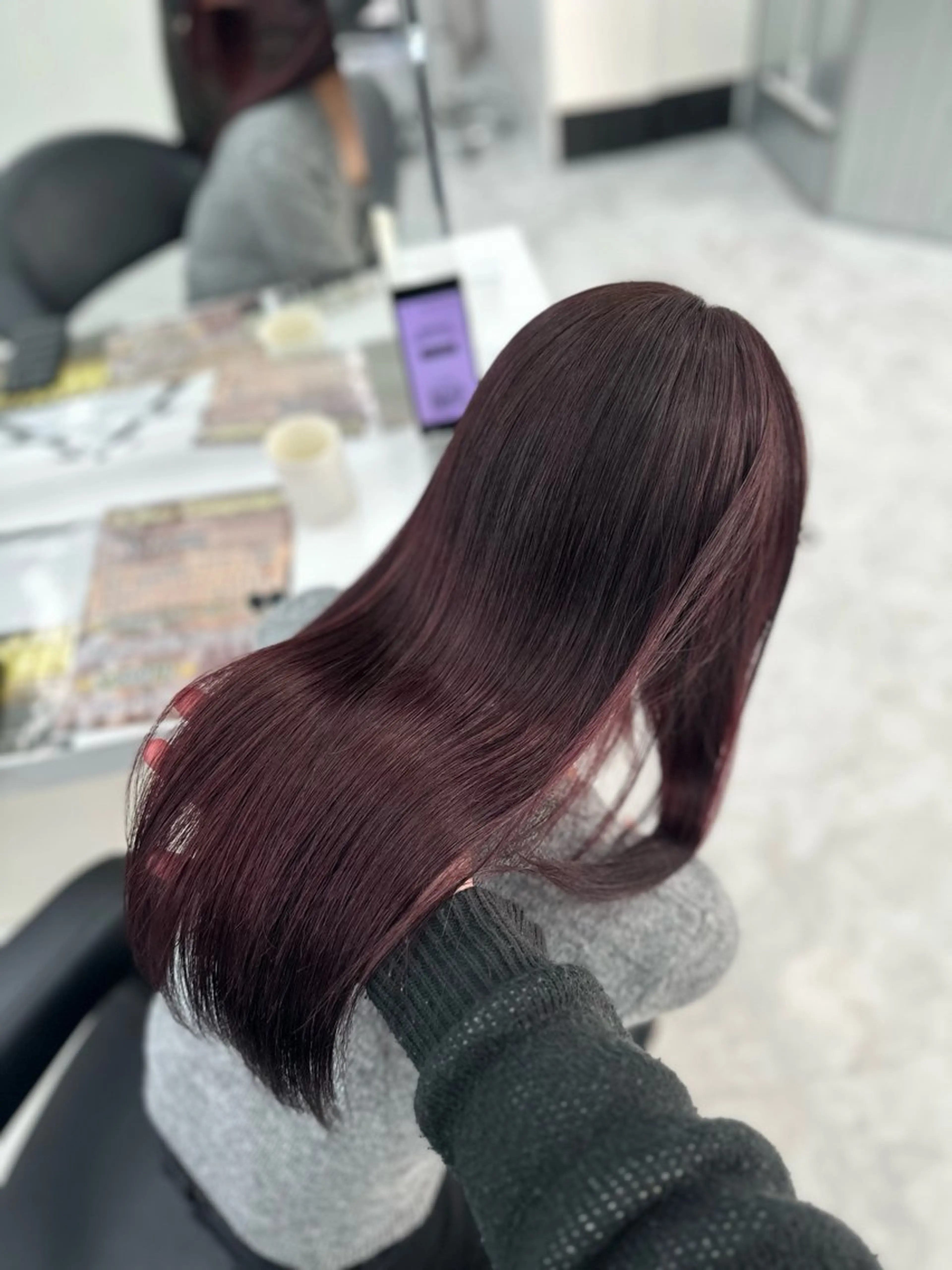 ロング カラー カット ヘアカラー トリートメント mina/暖色カラー 🥀韓国風カット🥀のヘアスタイル