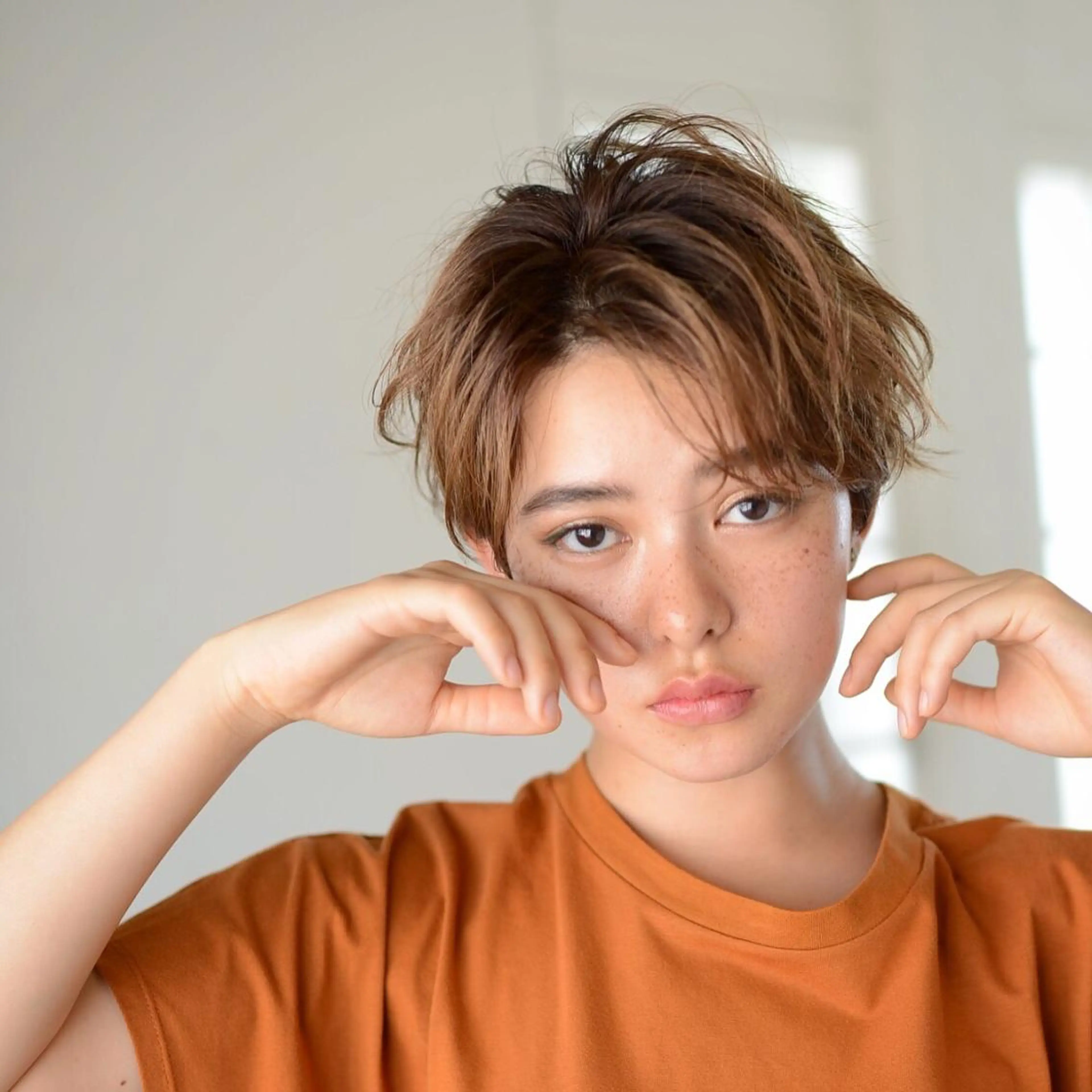 ショート ショートボブ アッシュ ボブ ハイライト ショートヘア graxi'    グラシー所属・ブリーチ/ハイトーン SERINAのヘアスタイル