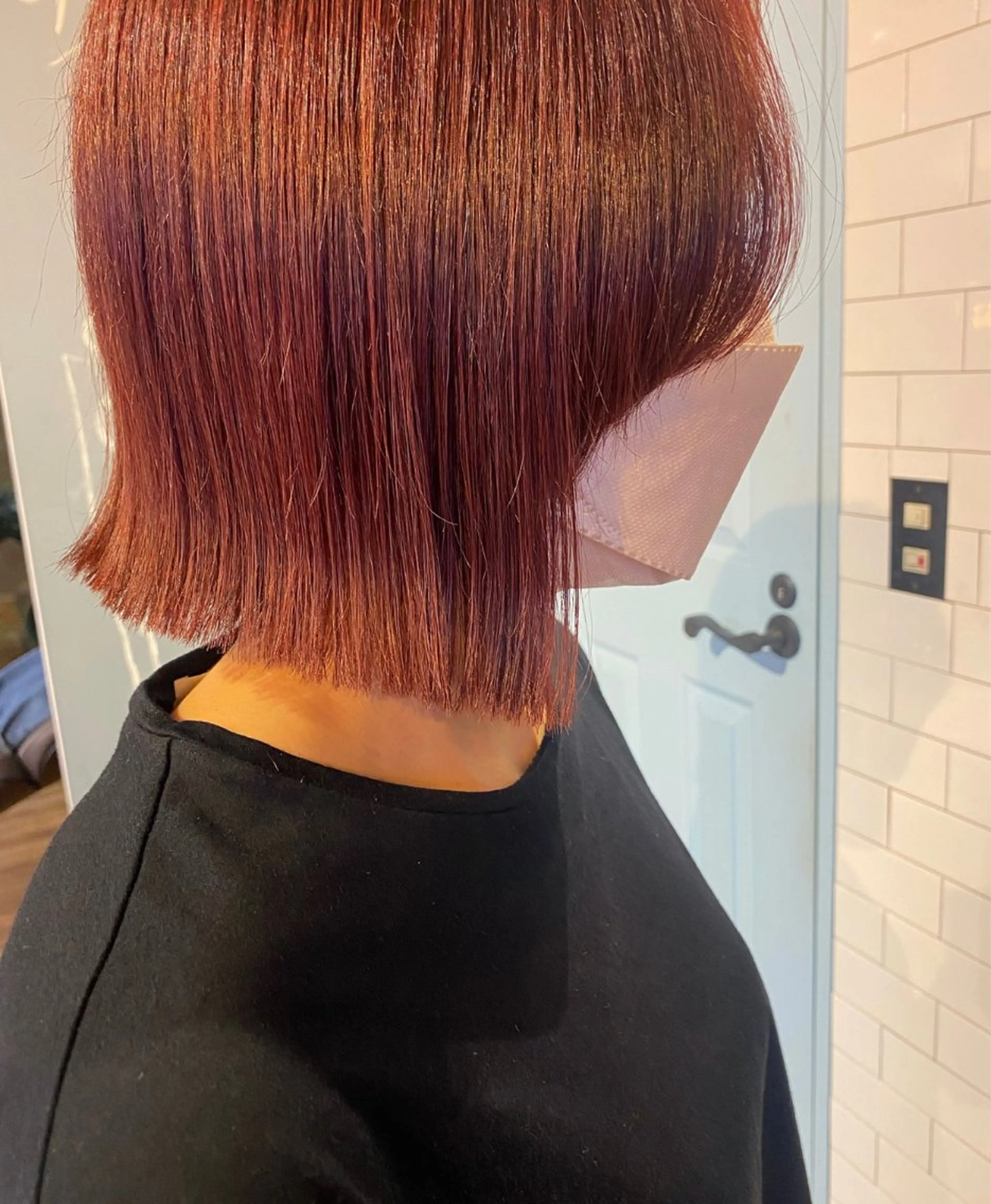 ショート カラー オレンジ ボブ カット ヘアカラー トリートメント scene.池袋所属・scene. haraのヘアスタイル