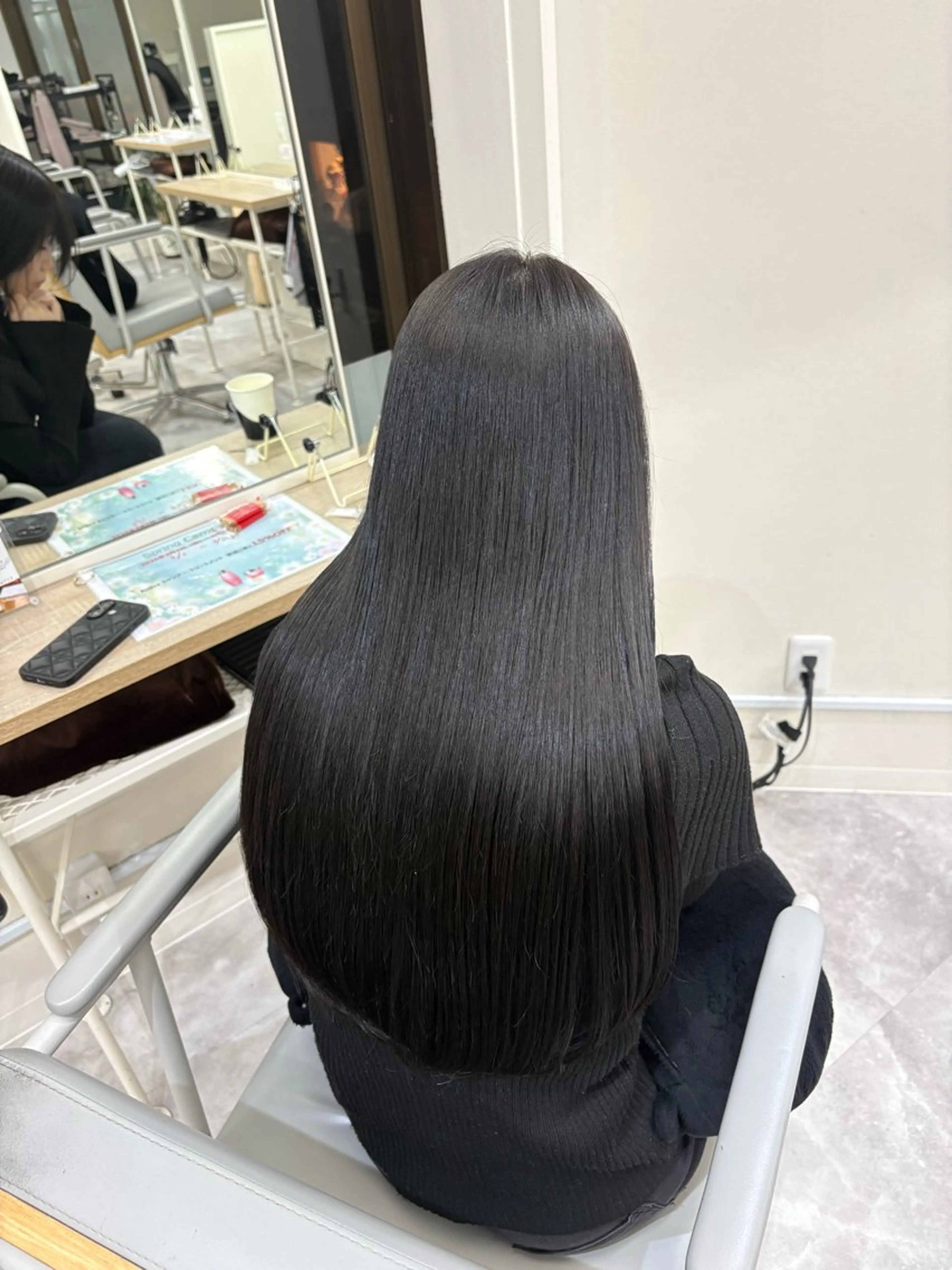 ロング カラー 黒髪 透明感カラー ロング ヘアカラー トリートメント 髪質改善Acero. shoyaのヘアスタイル