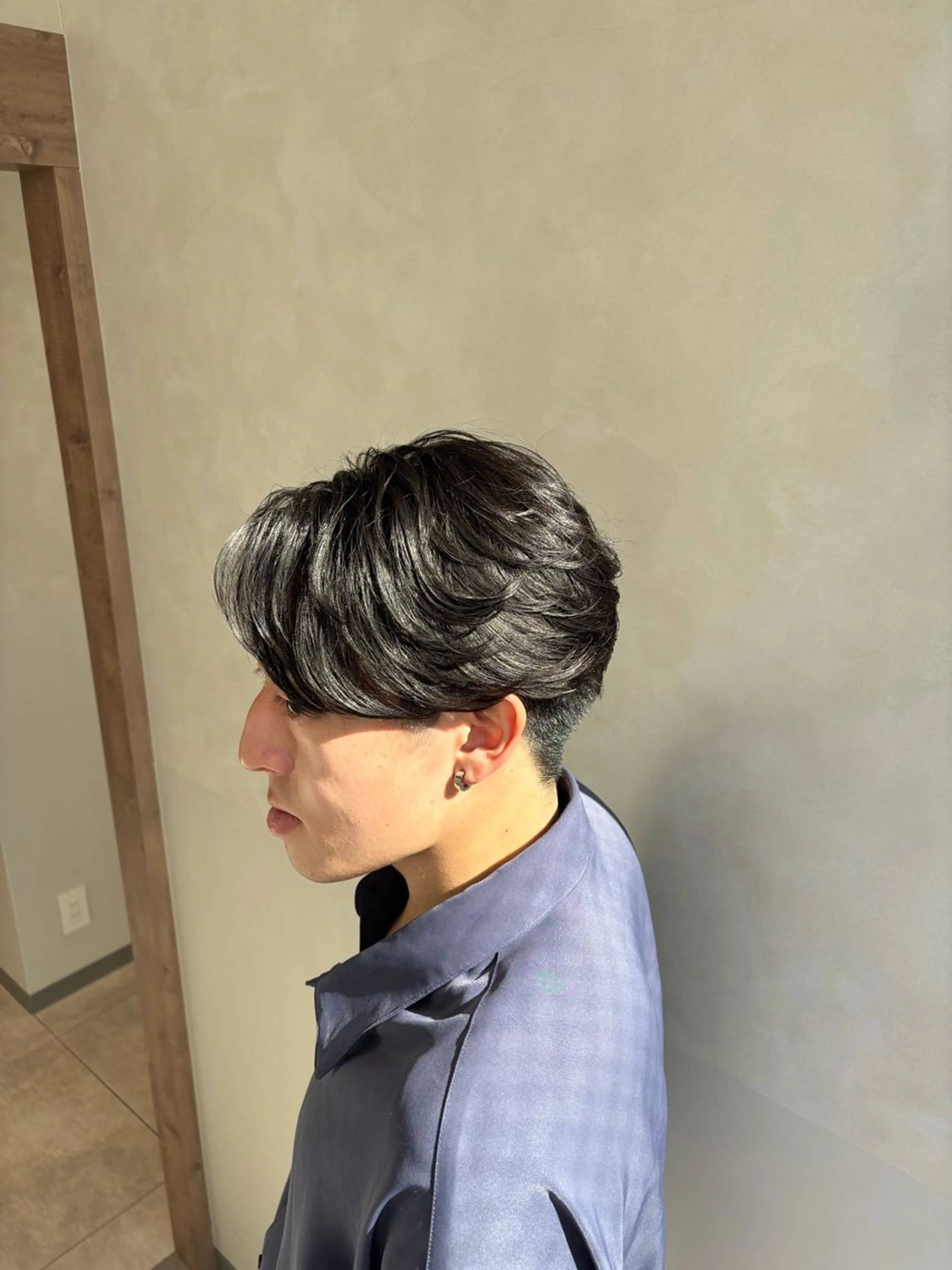 メンズカット＋フェザーパーマの写真