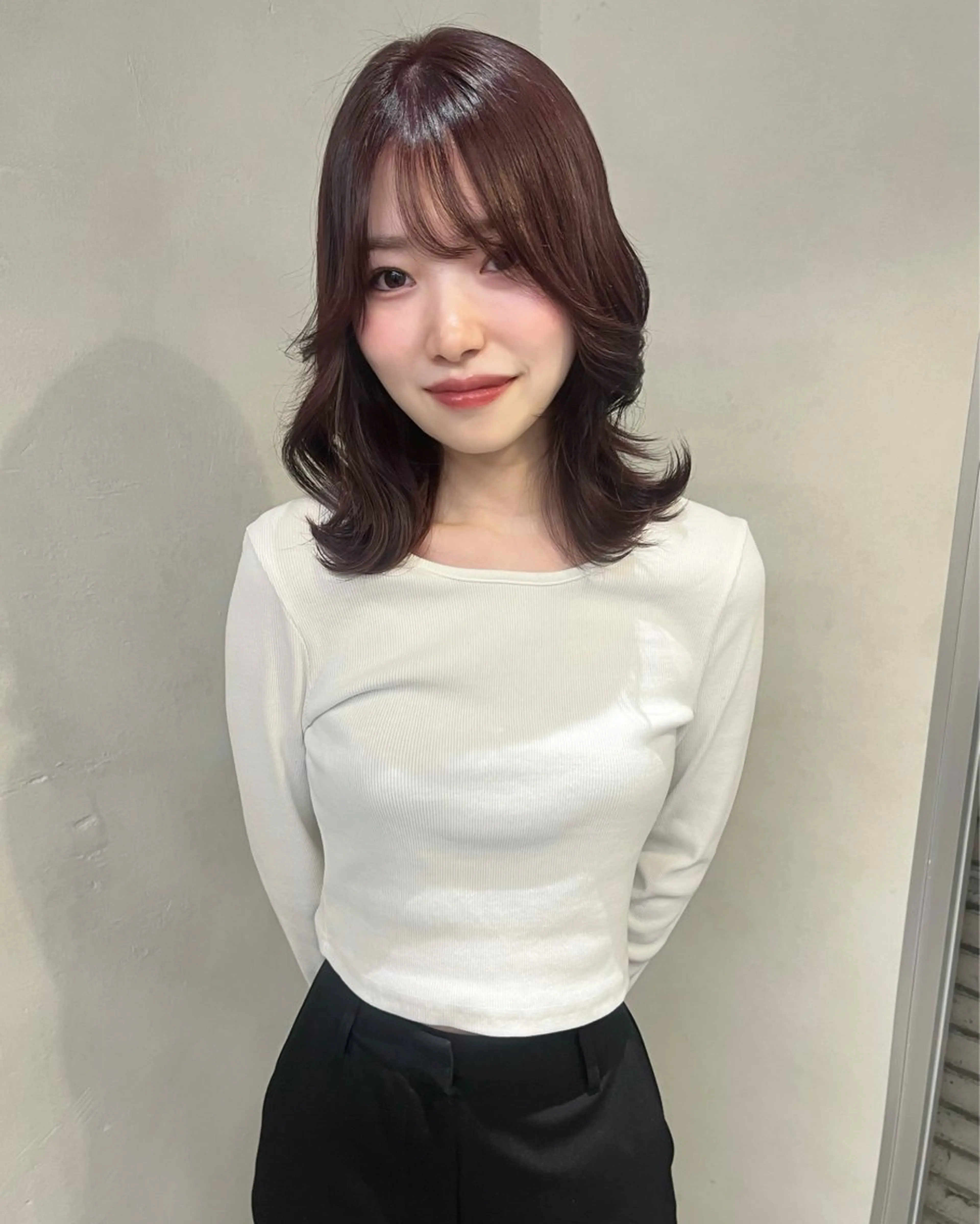 ミディアム カラー ブラウンカラー レッドカラー レッドブラウン カットモデル募集中 Yui🎀✨のヘアスタイル