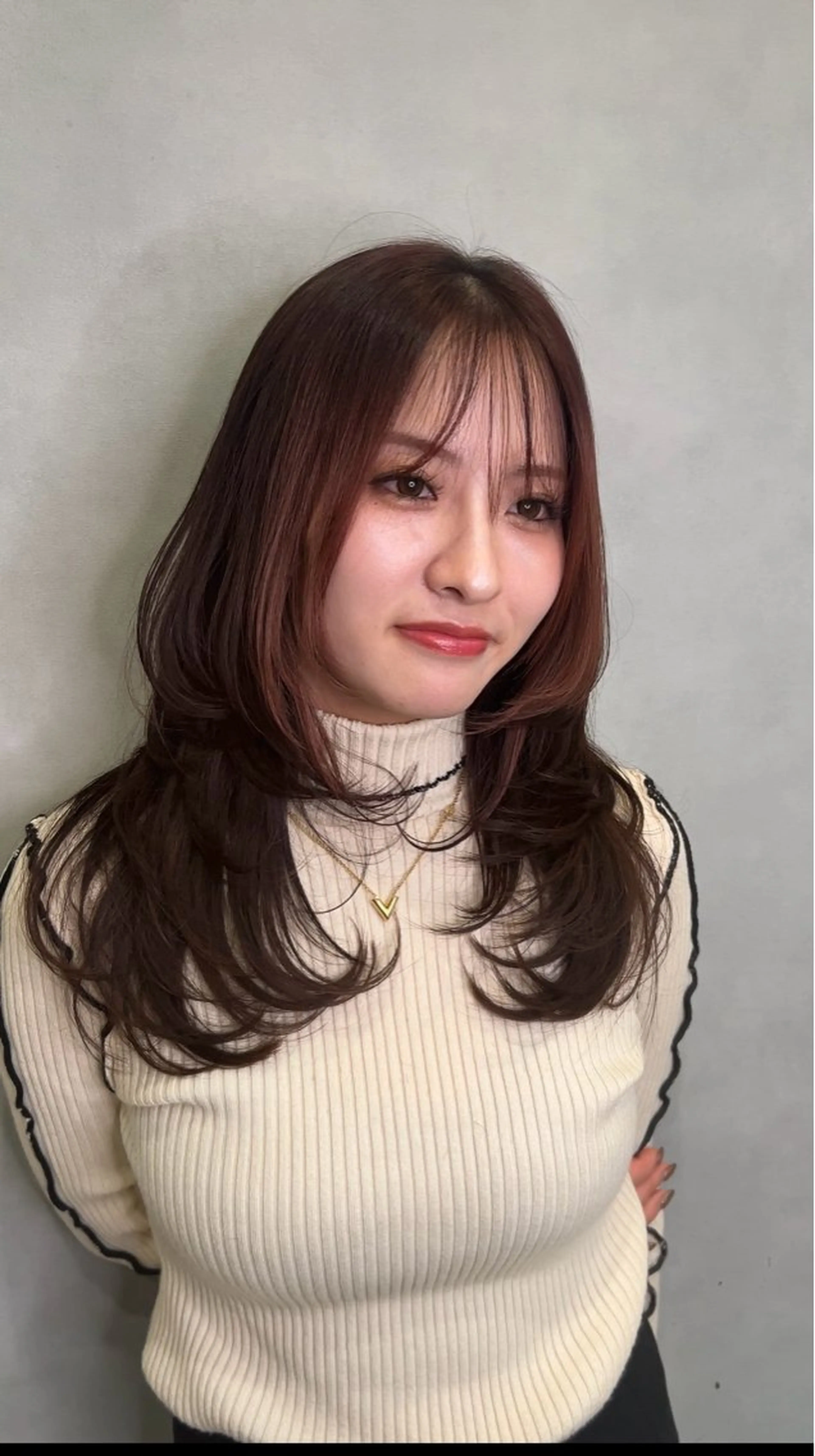 ロング カラー レイヤーカット カット 野田阪神/レイヤー/ ハイライト/yuuのヘアスタイル